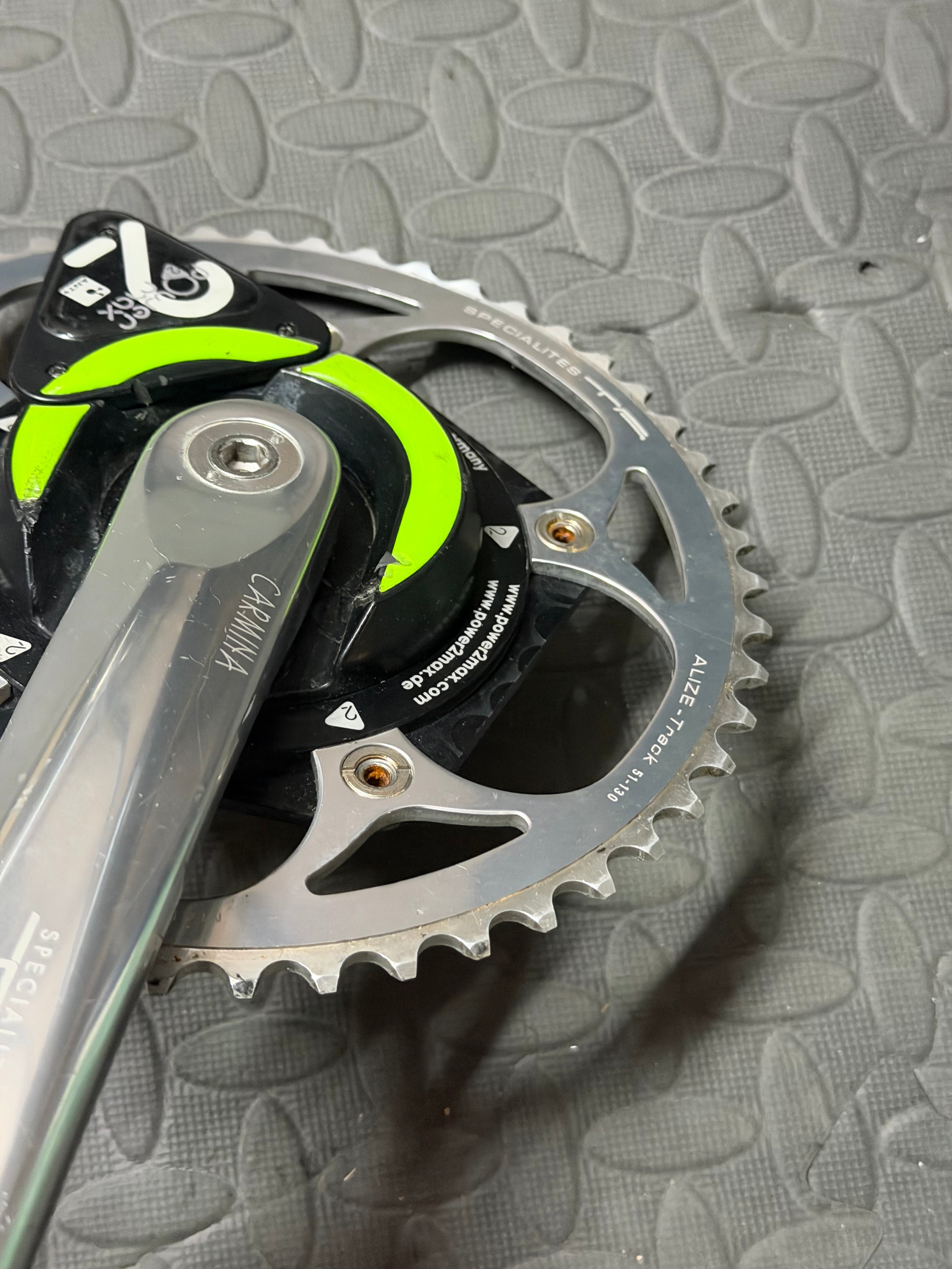 Specialites Track crankset 165mm Powermeter spider Power2Max