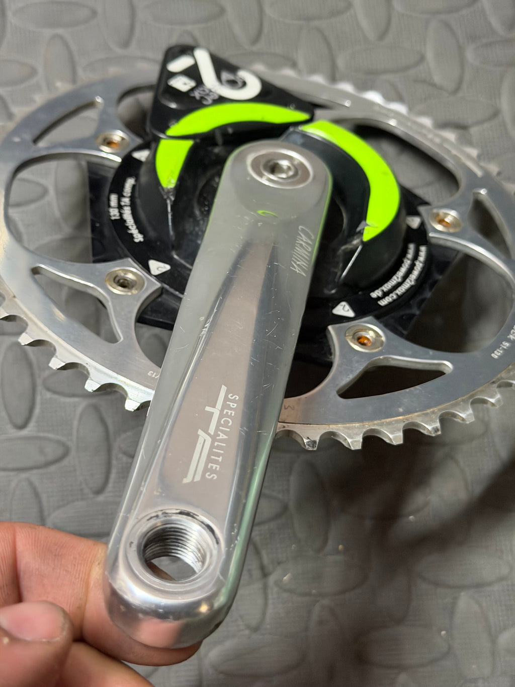 Specialites Track crankset 165mm Powermeter spider Power2Max