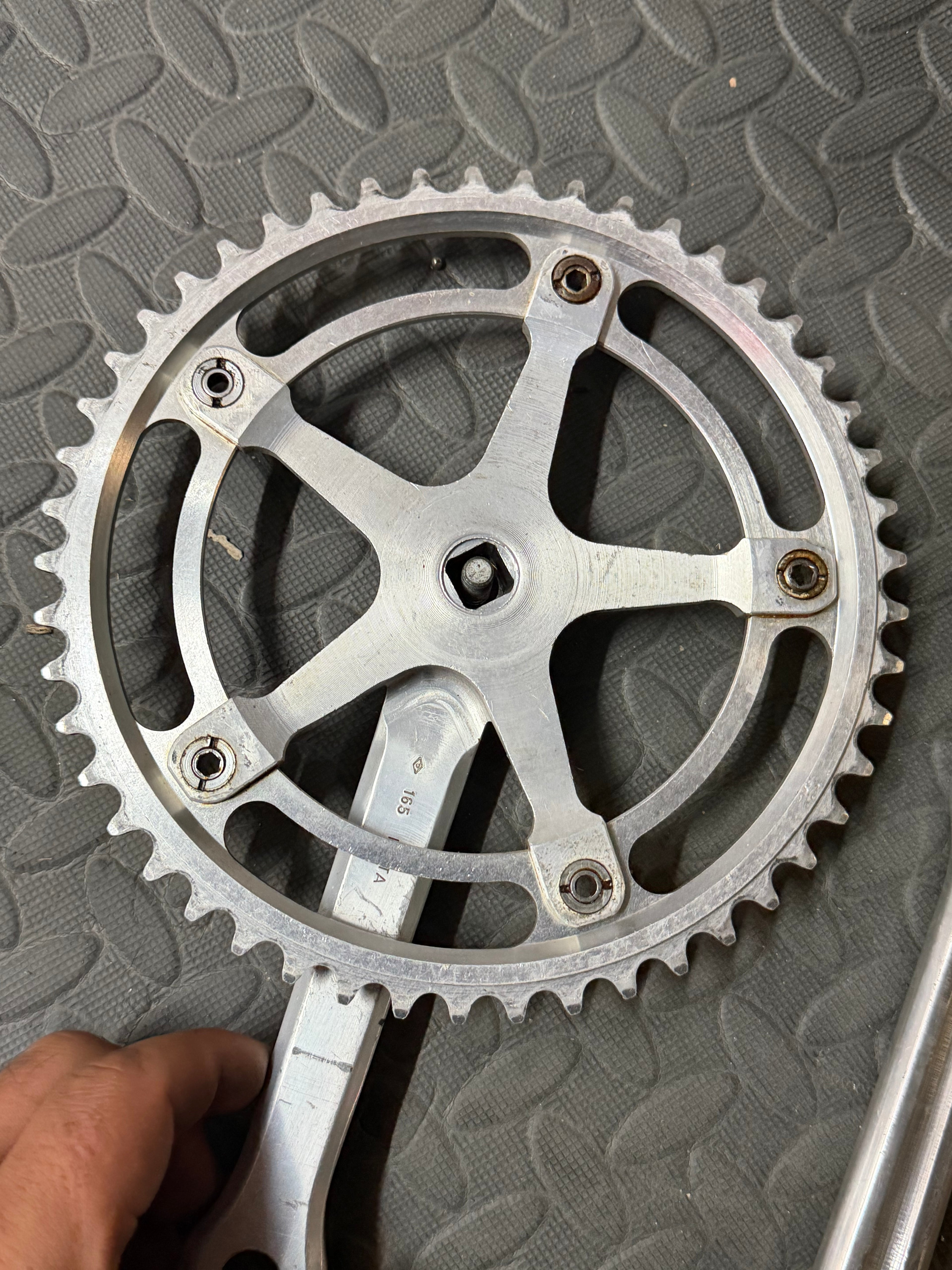 Campagnolo Pista Track crankset 165mm 144bcd