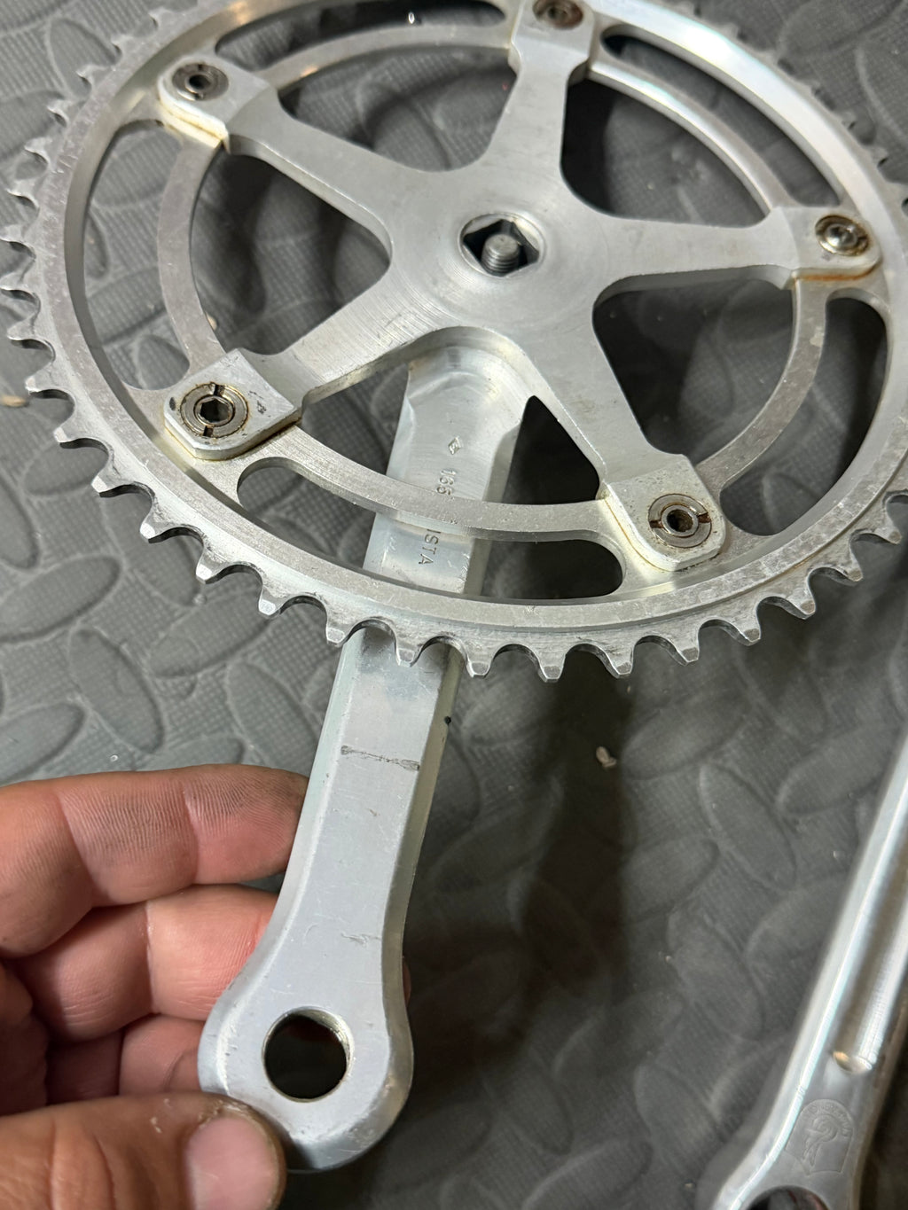 Campagnolo Pista Track crankset 165mm 144bcd