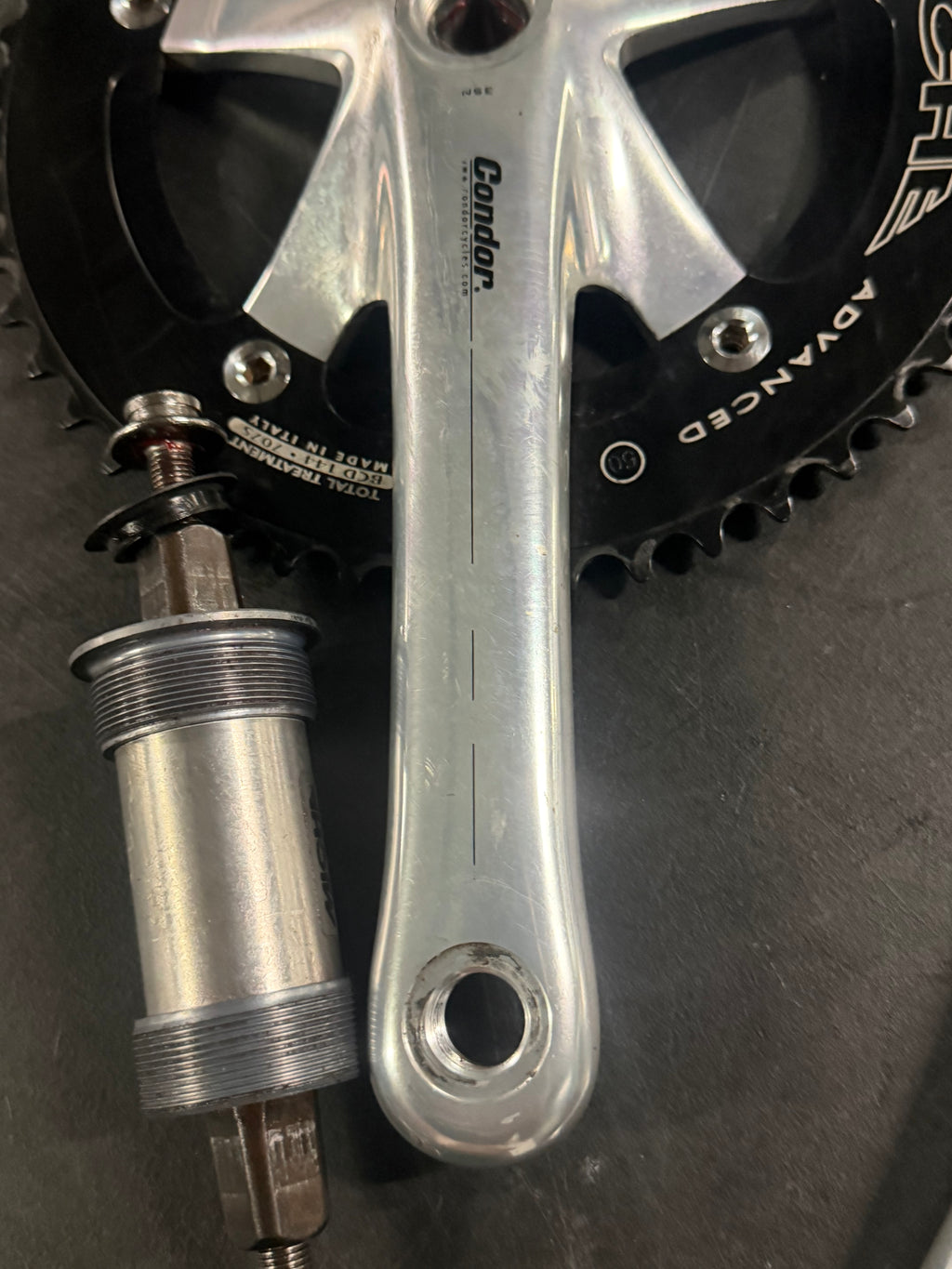 Condor Miche Track Crankset 170mm 144 BCD with BSA Bottom Bracket 50t
