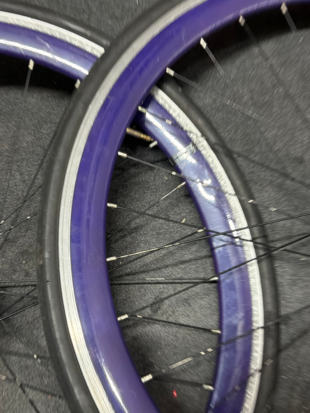 Purple Single Speed Fixed Gear Clincher Wheelset 700c