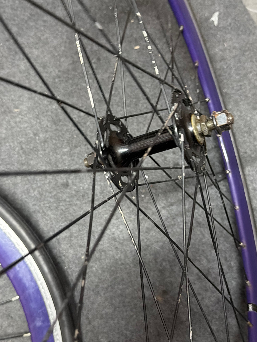 Purple Single Speed Fixed Gear Clincher Wheelset 700c
