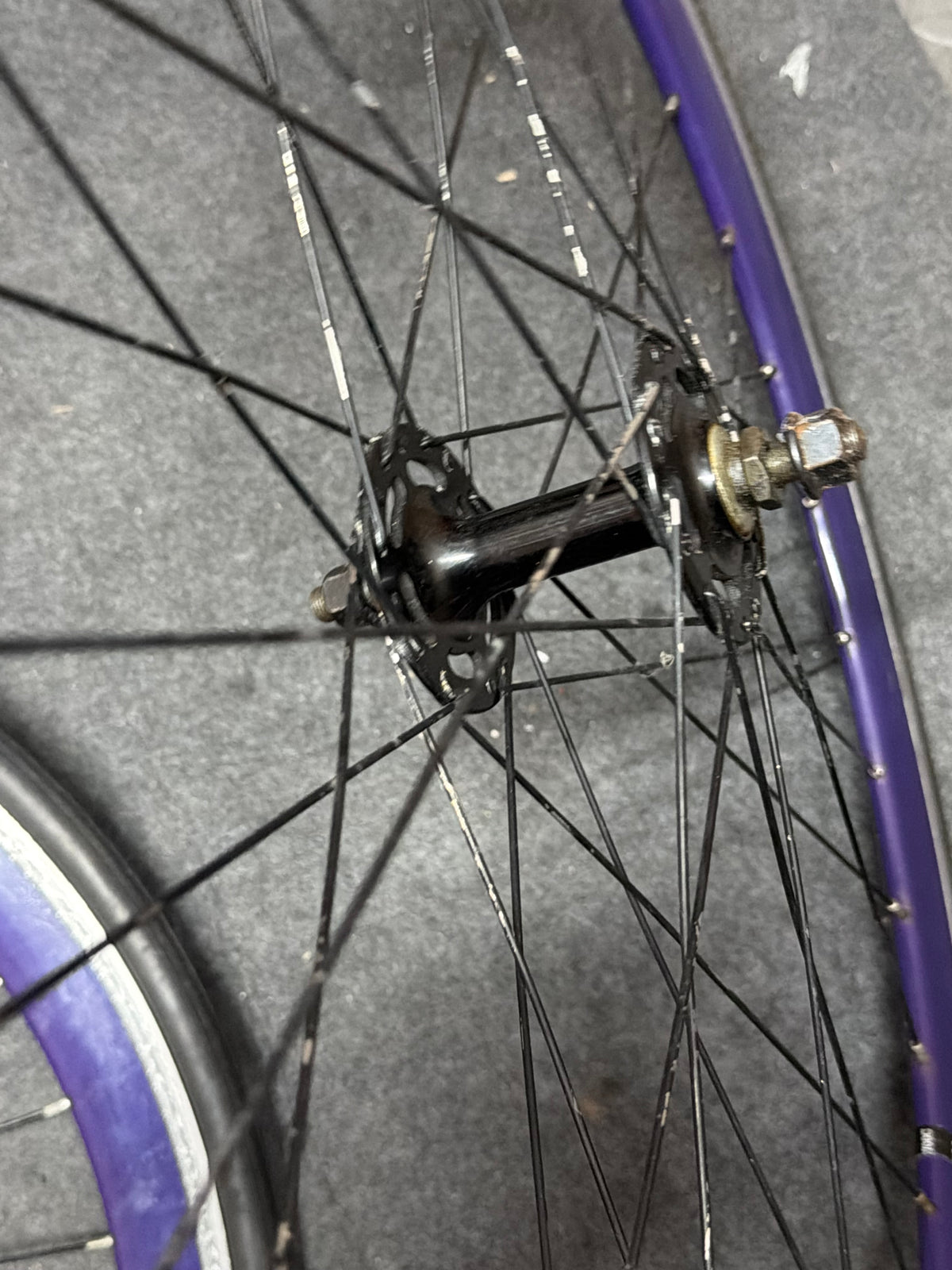 Purple Single Speed Fixed Gear Clincher Wheelset 700c