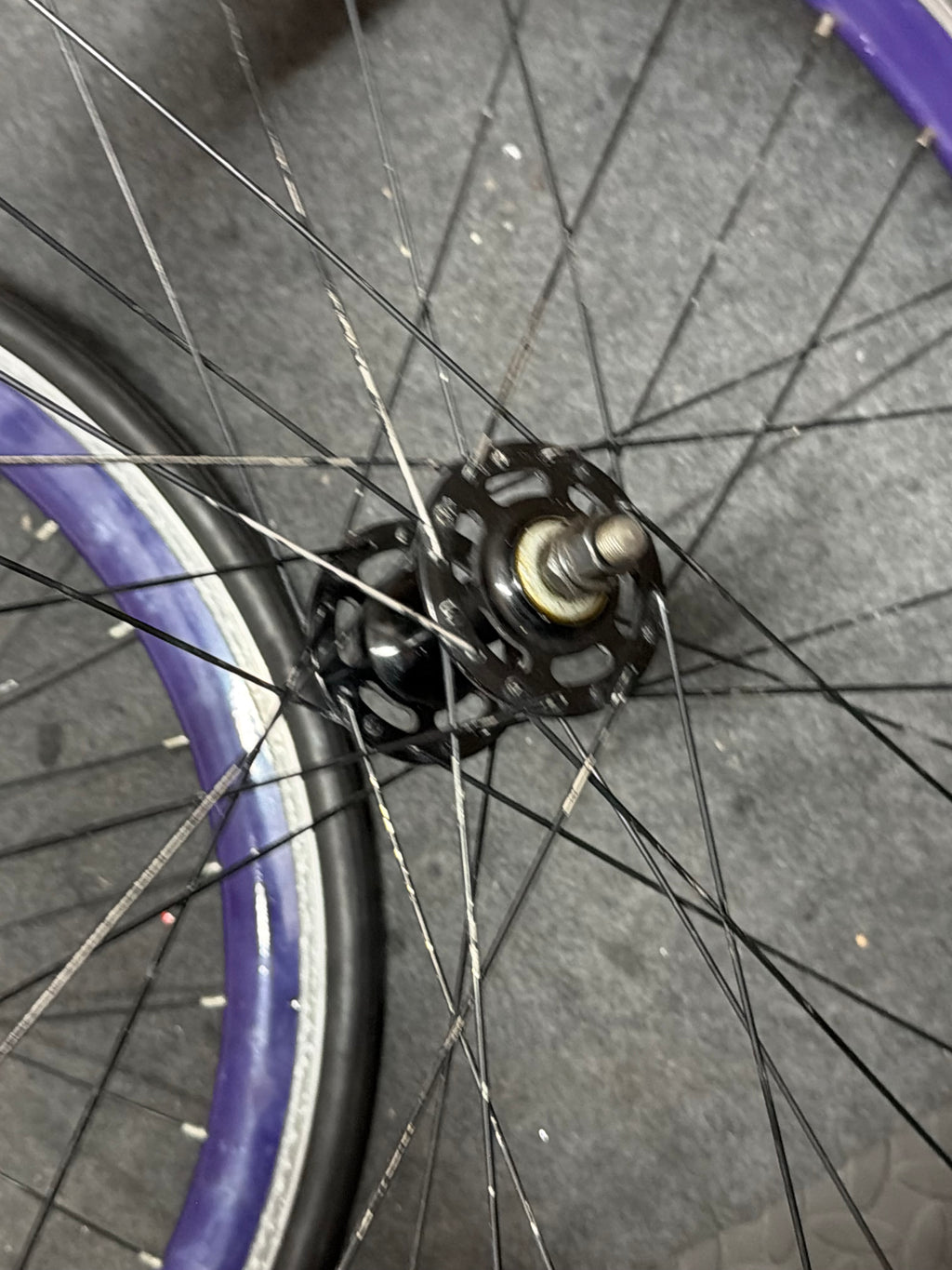 Purple Single Speed Fixed Gear Clincher Wheelset 700c