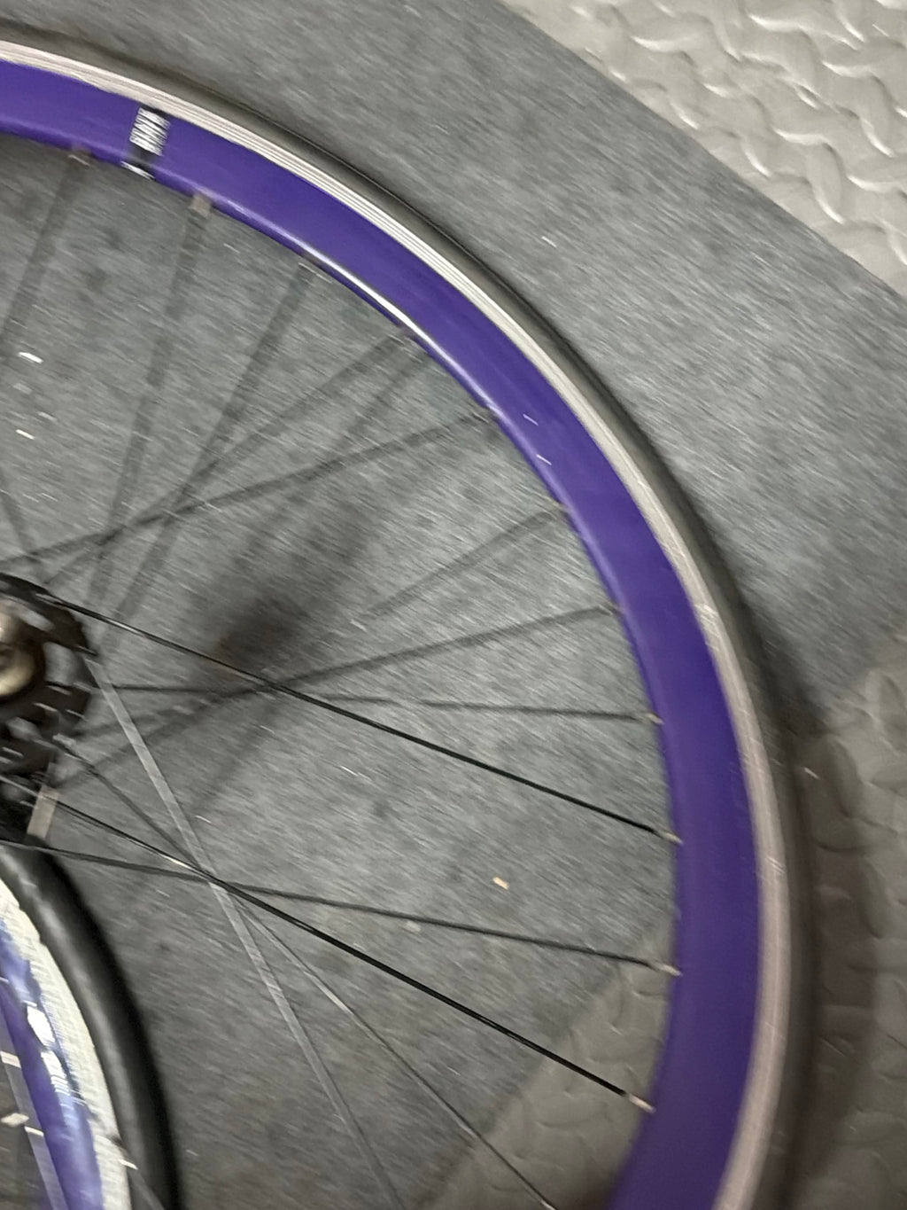 Purple Single Speed Fixed Gear Clincher Wheelset 700c
