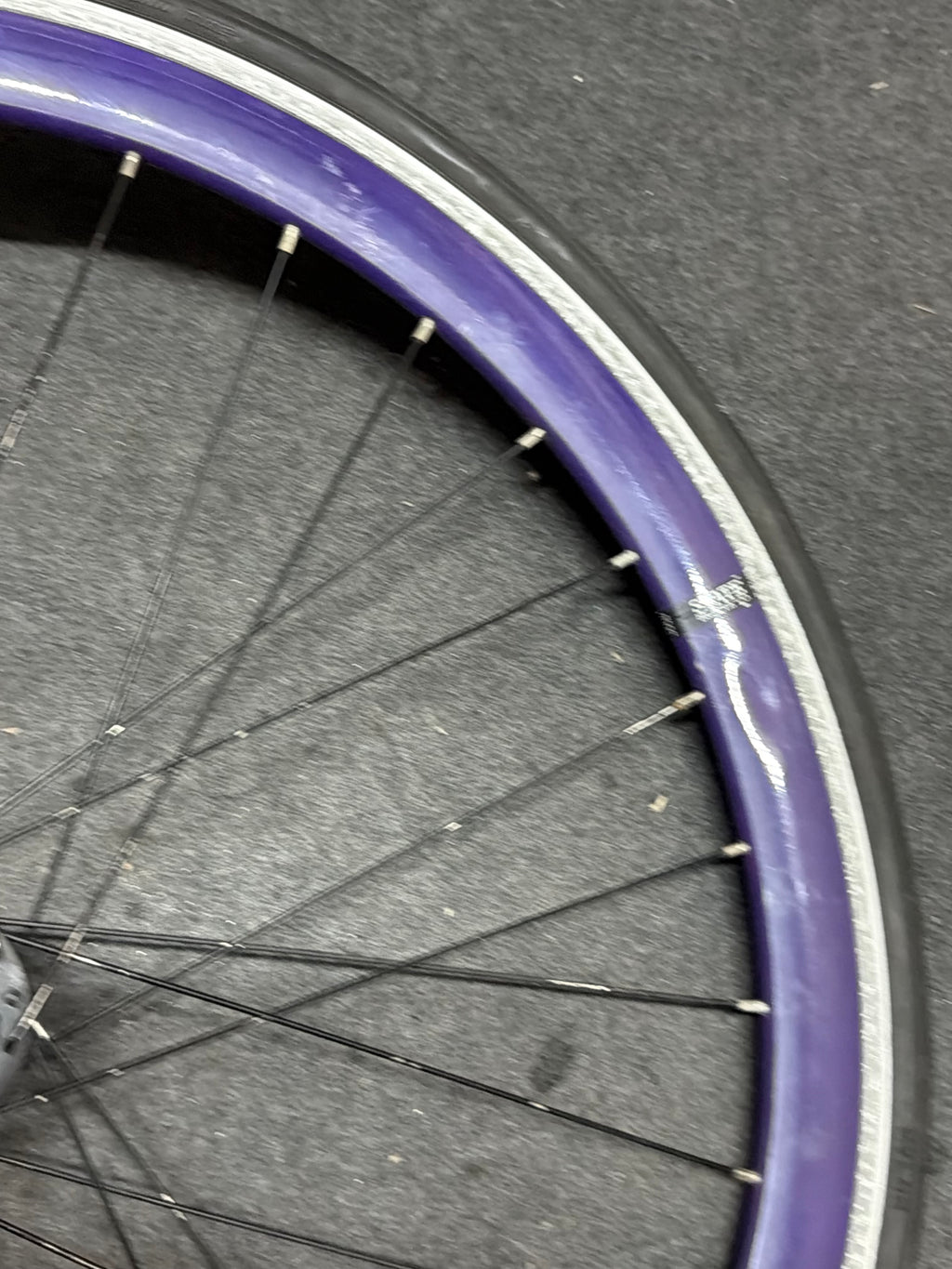 Purple Single Speed Fixed Gear Clincher Wheelset 700c