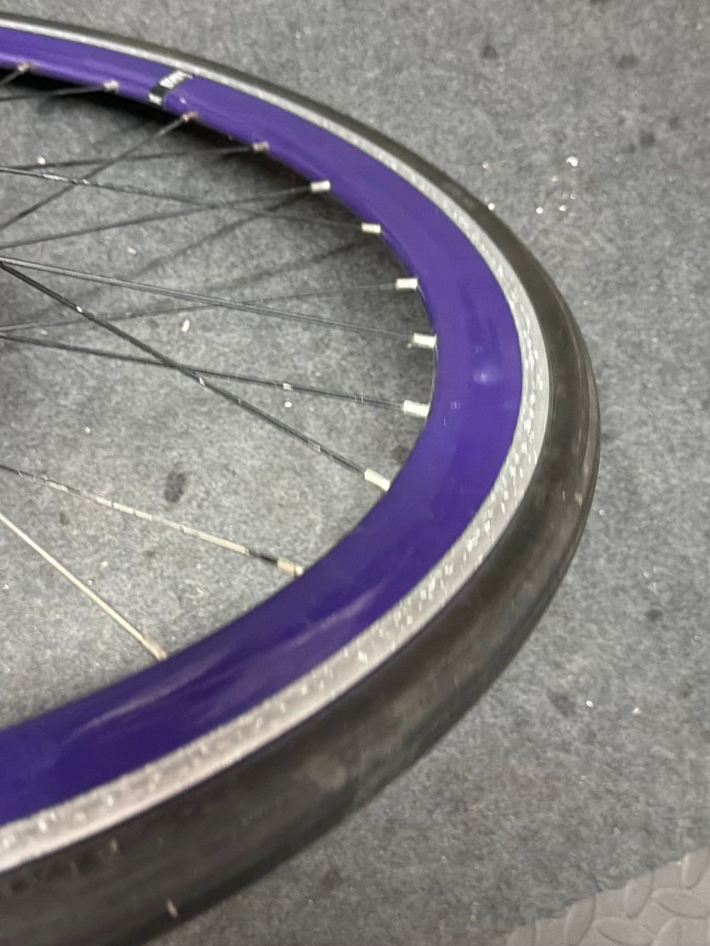 Purple Single Speed Fixed Gear Clincher Wheelset 700c