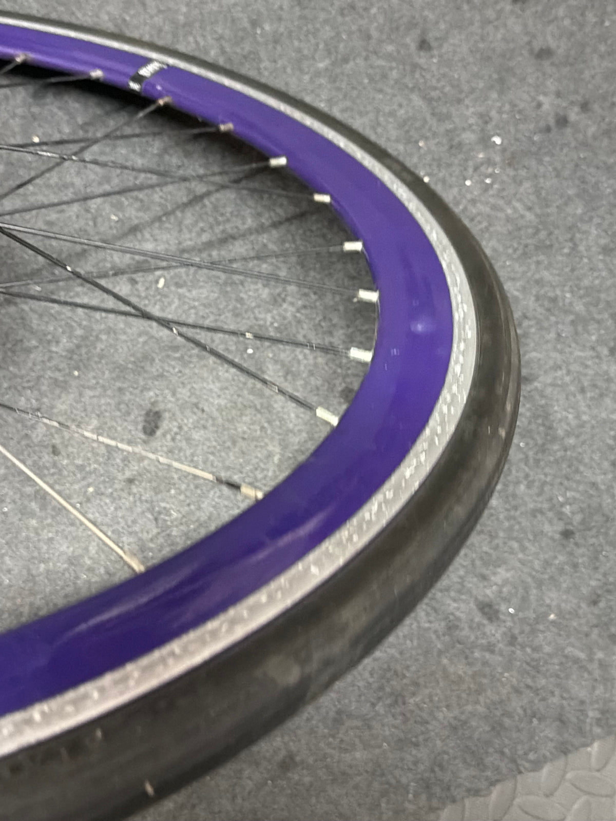 Purple Single Speed Fixed Gear Clincher Wheelset 700c