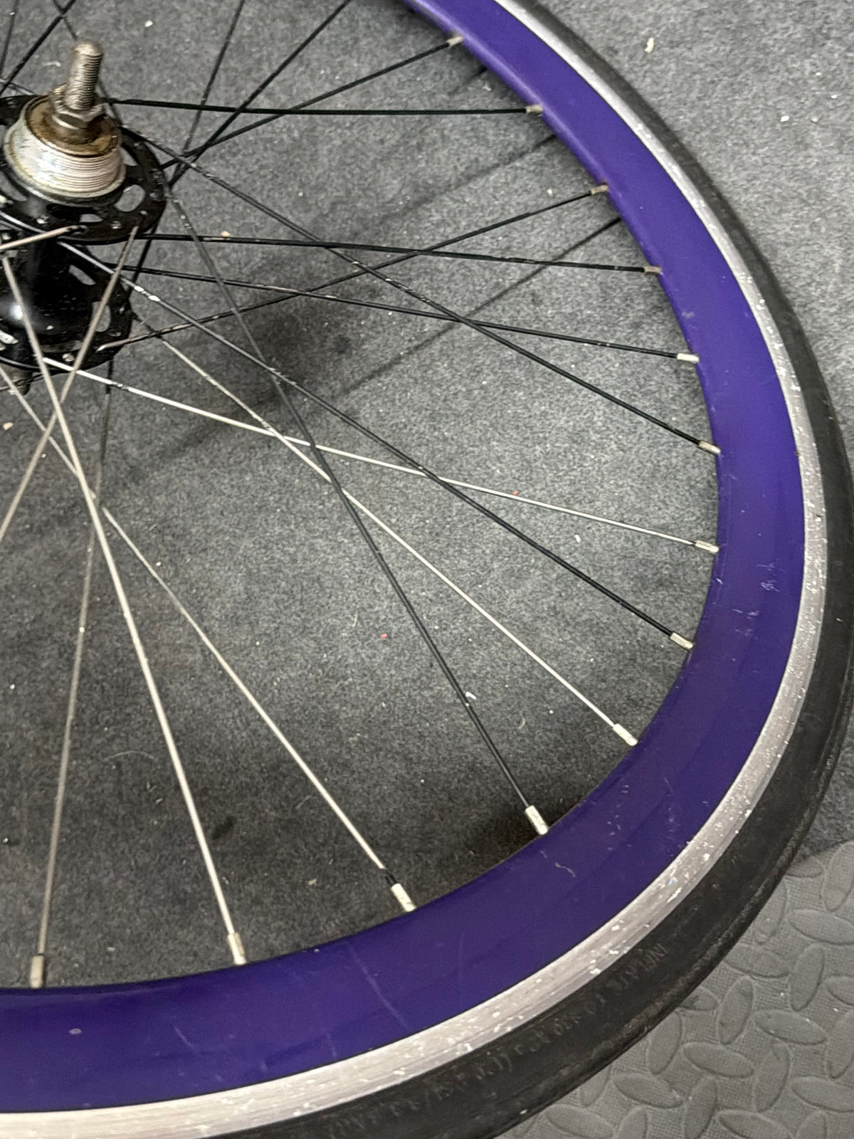 Purple Single Speed Fixed Gear Clincher Wheelset 700c