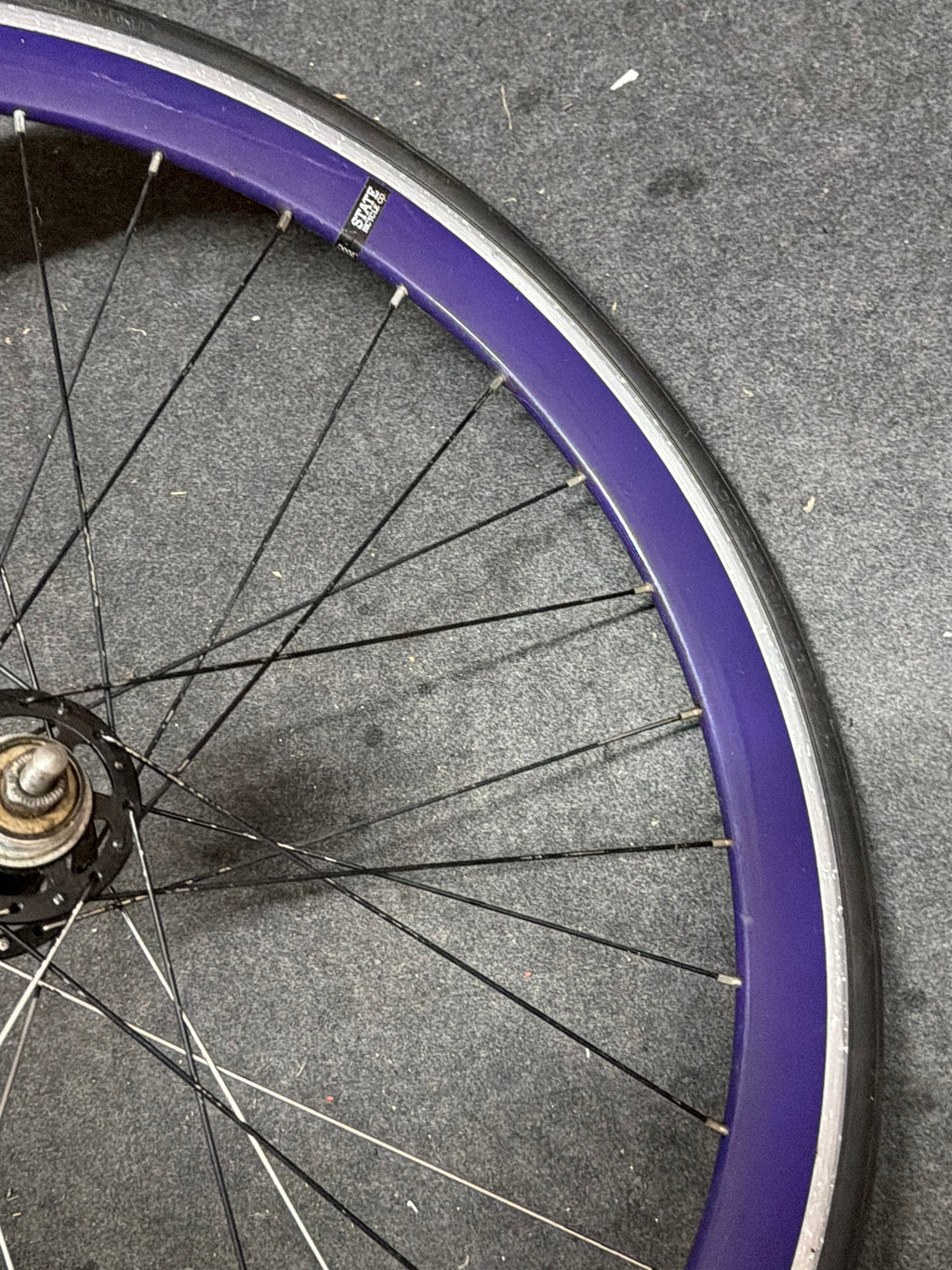 Purple Single Speed Fixed Gear Clincher Wheelset 700c