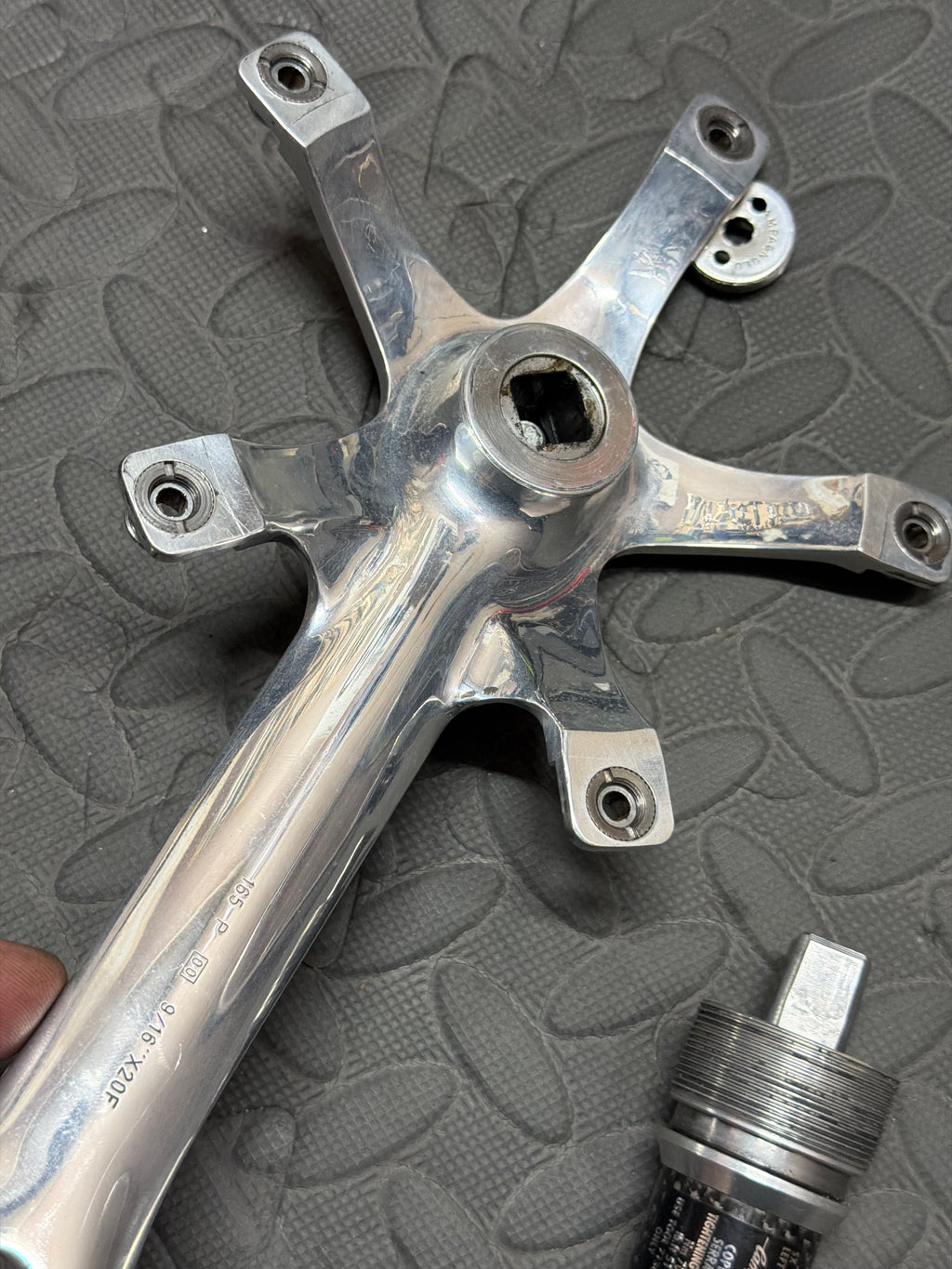 Campagnolo C-Record Pista Track Crankset 165mm 144 BCD