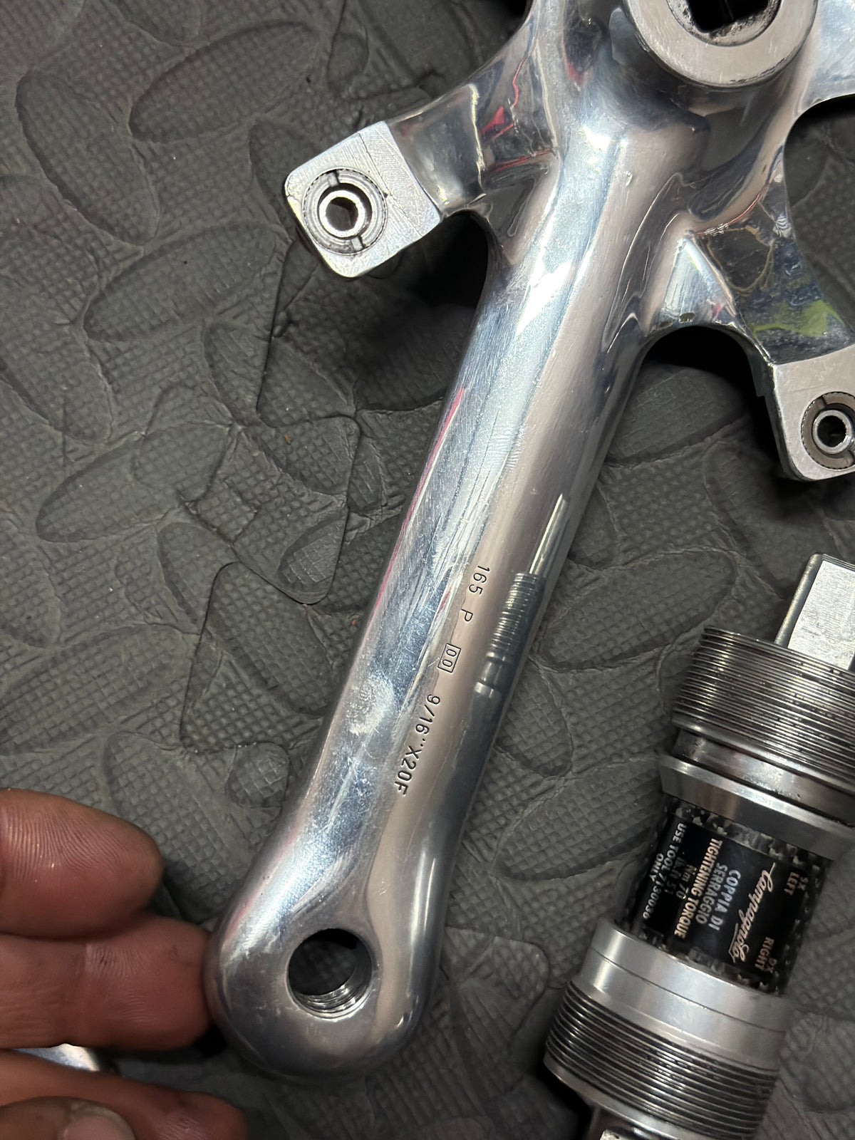 Campagnolo C-Record Pista Track Crankset 165mm 144 BCD