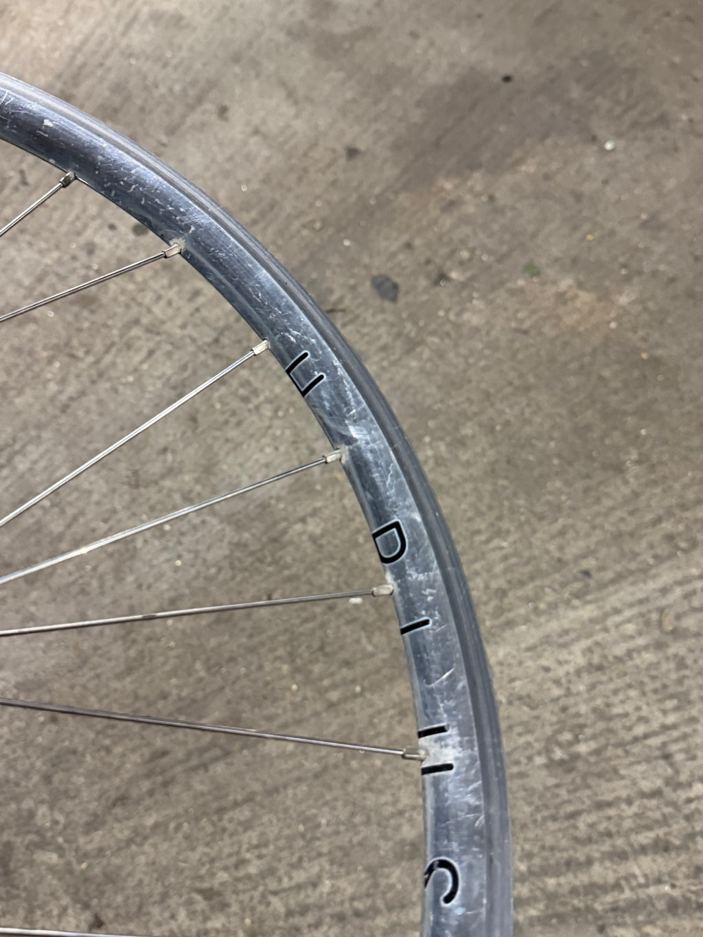 BLB Hub H Plus Son Rim Front Wheel Missing Axle