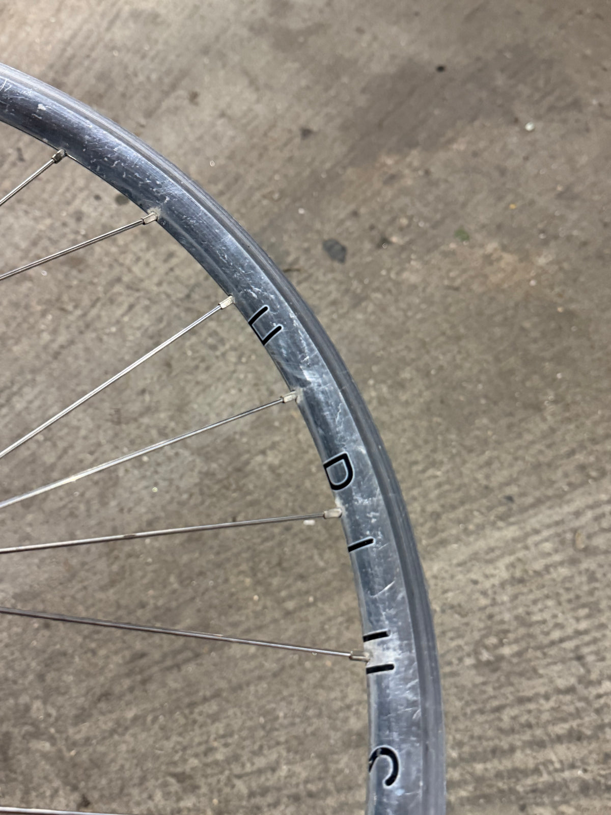 BLB Hub H Plus Son Rim Front Wheel Missing Axle