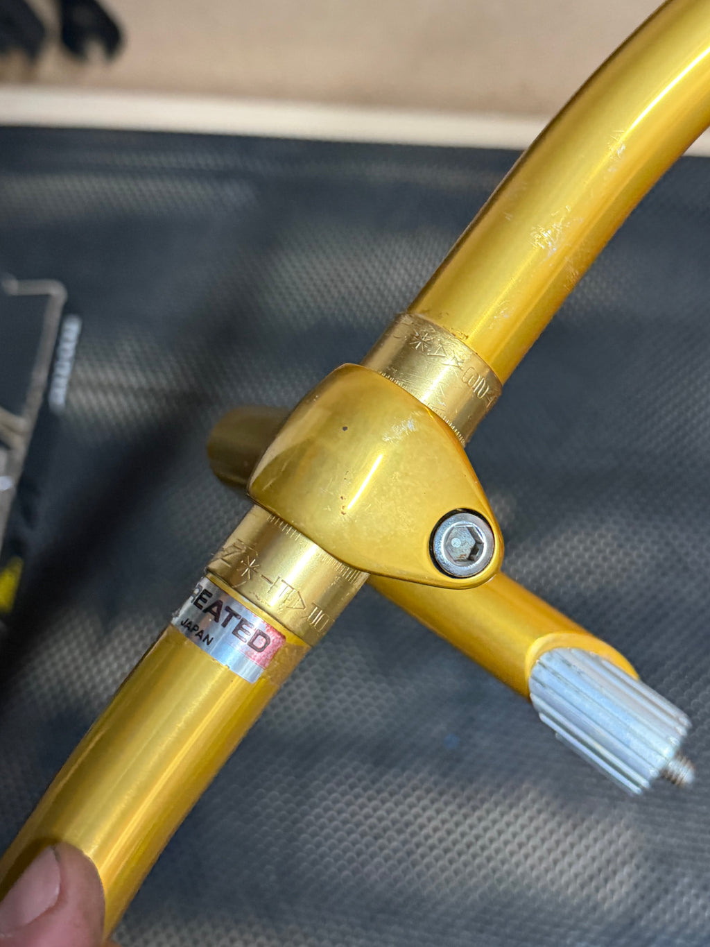 Rare Nitto NJS Gold Jaguar Stem Handlebars & 27.2mm Seatpost