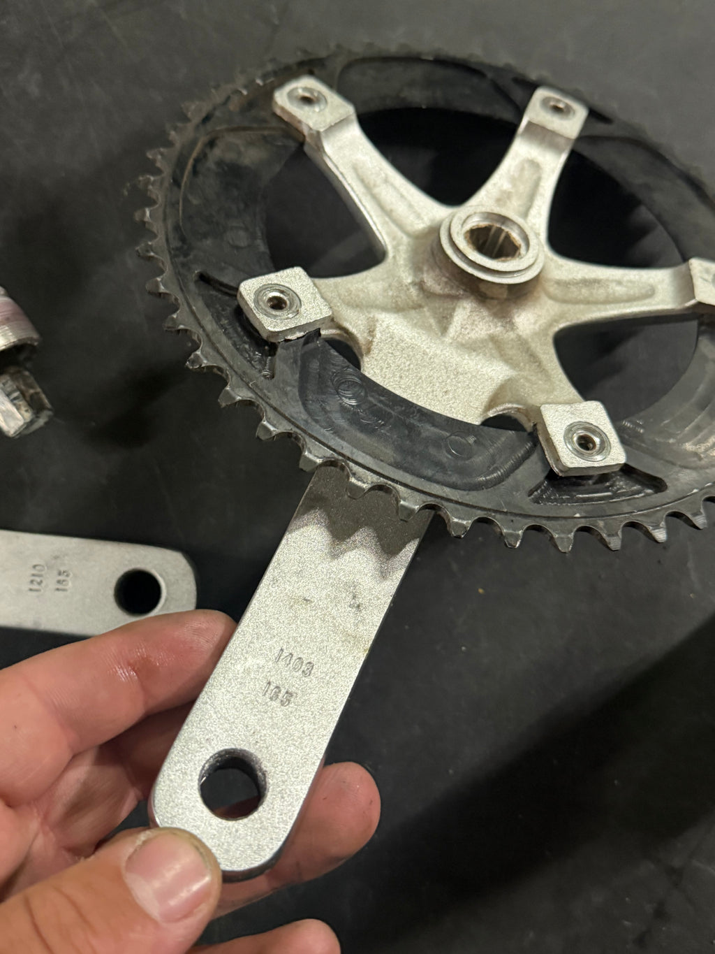 Stronglight Track Crankset 165mm 144 BCD with BSA Bottom Bracket 48t by Stronglight at Miclo Bikes - image 8