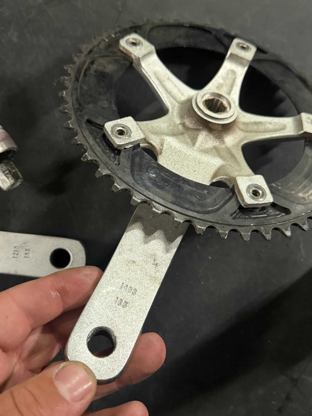 Stronglight Track Crankset 165mm 144 BCD with BSA Bottom Bracket 48t by Stronglight at Miclo Bikes - image 8