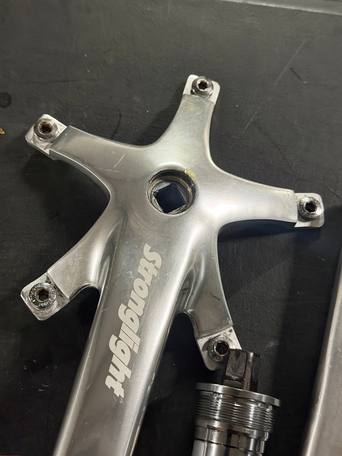Stronglight Track Crankset 165mm 144 BCD with BSA Bottom Bracket by Stronglight at Miclo Bikes - image 6