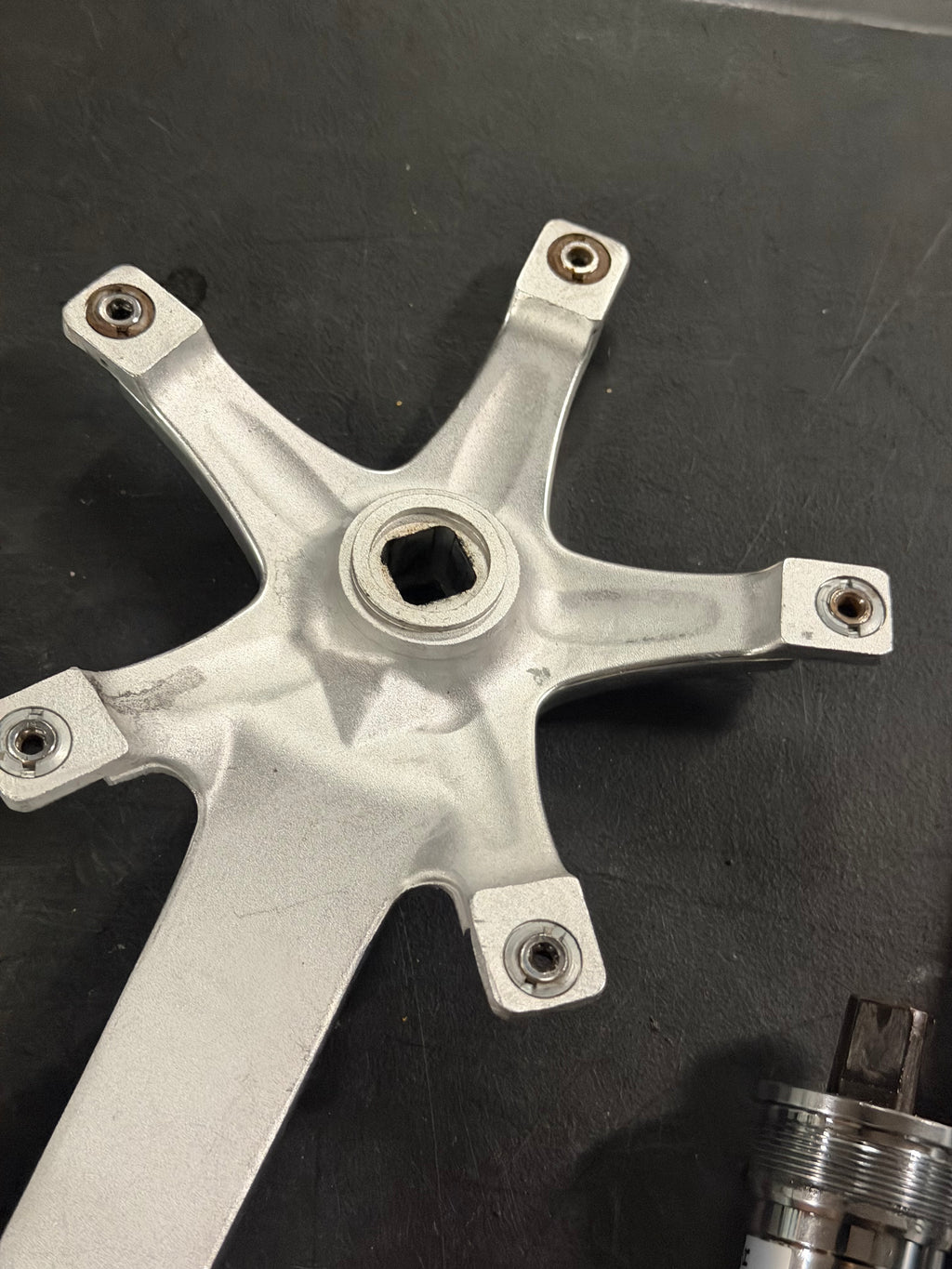 Stronglight Track Crankset 165mm 144 BCD with BSA Bottom Bracket by Stronglight at Miclo Bikes - image 4