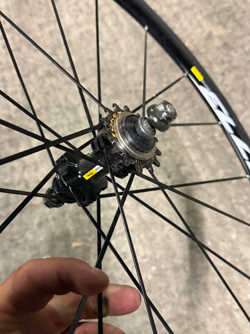 Mavic Ellipse 700c Clincher Track Fixed Gear Wheelset