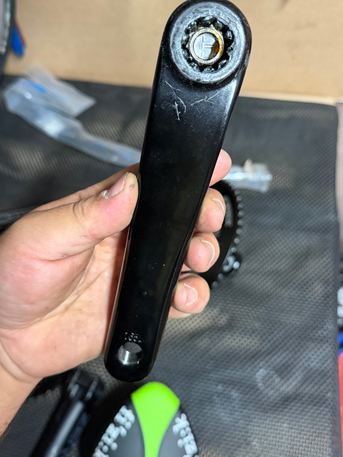 Alpina Track Crankset 165mm 144 BCD 52T with BSA Bottom Bracket