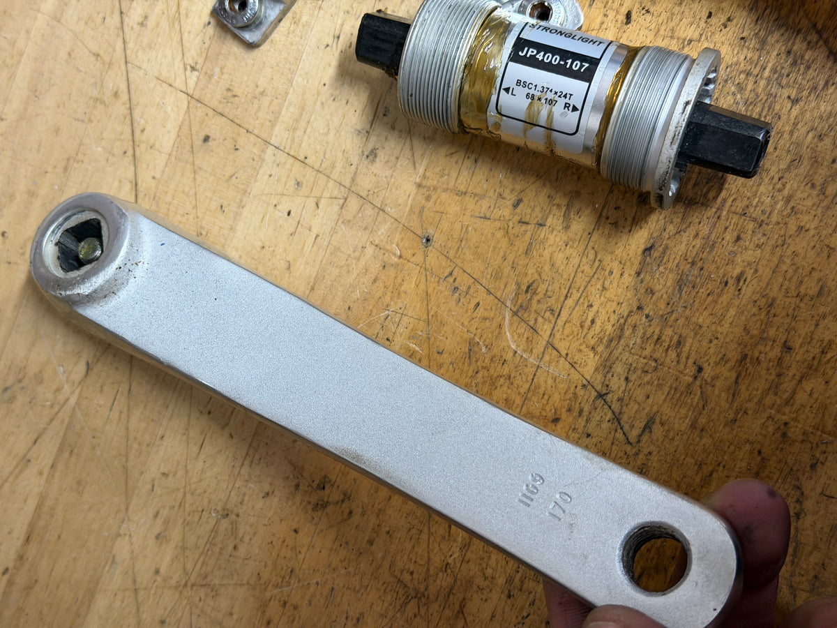 Stronglight Track Crankset 170mm 144 BCD with BSA bottom bracket