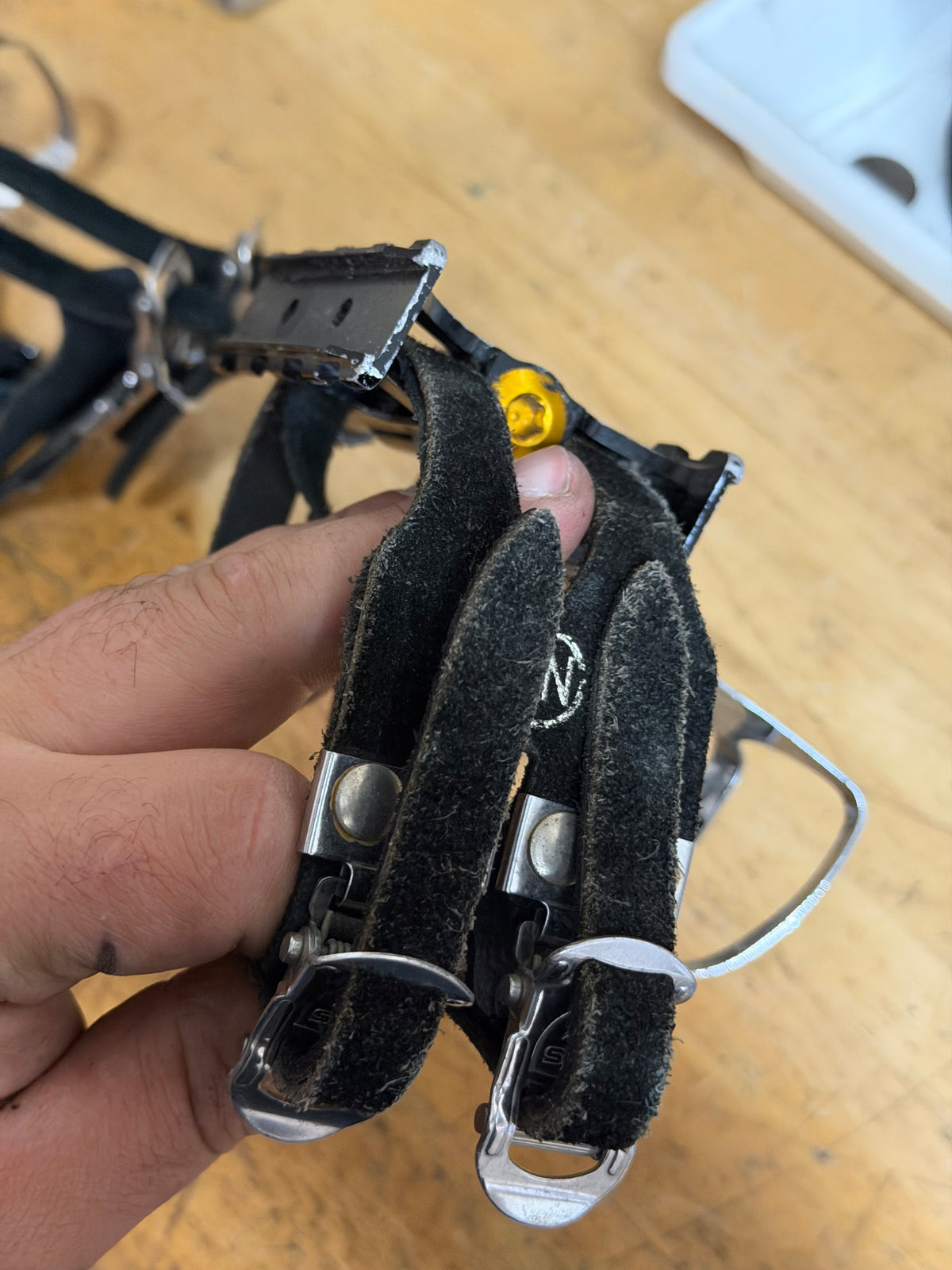 BLB Pista Track Pedals with MKS Toe Clips & Double Straps Size L