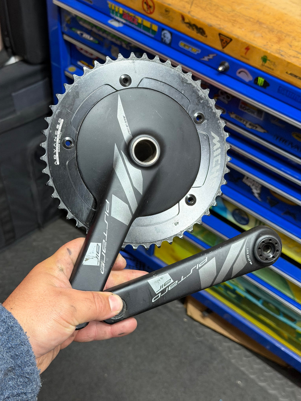 Miche Pistard Air Track Crankset 165mm 48T 144 BCD with BSA bottom bracket