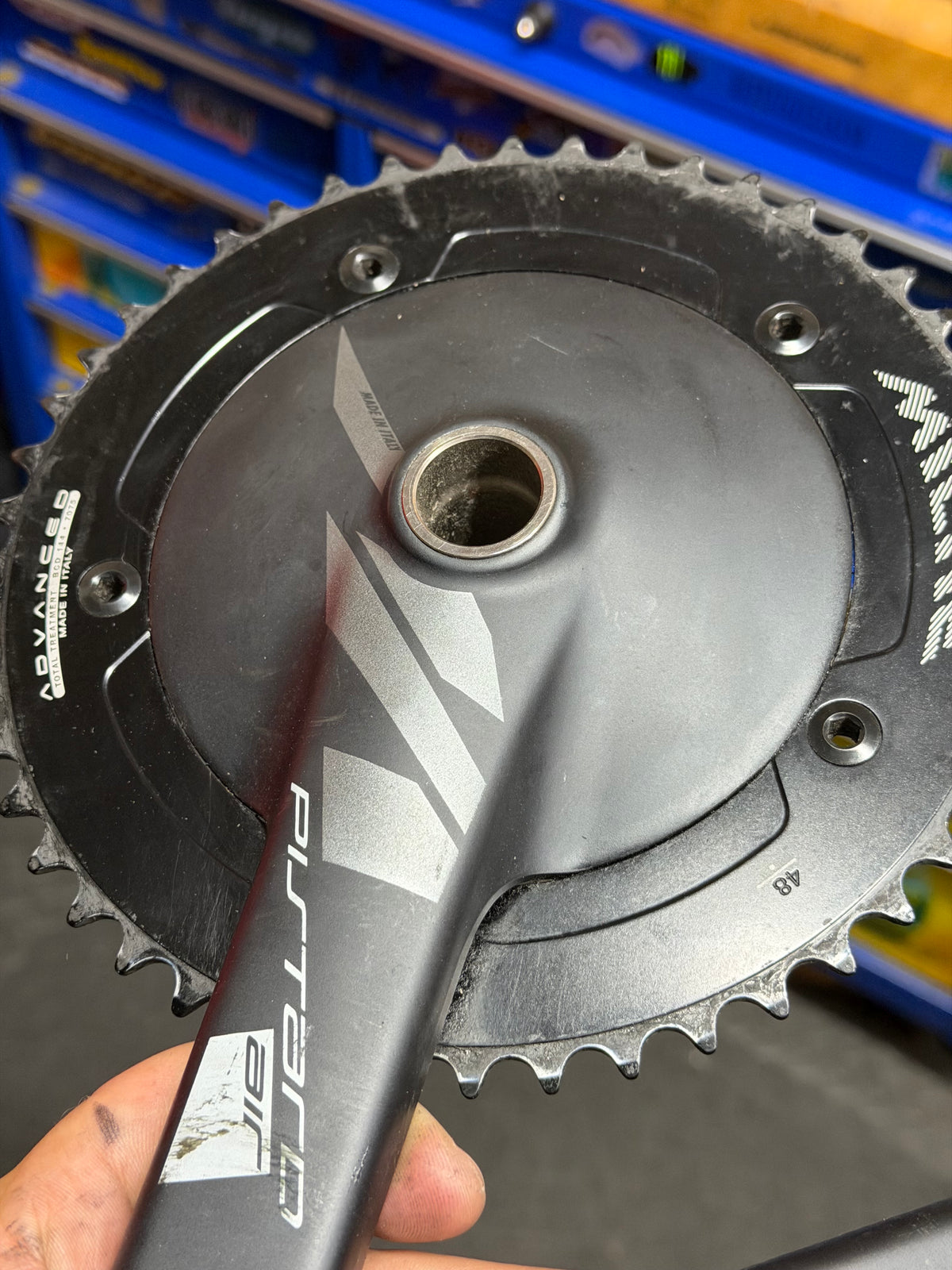 Miche Pistard Air Track Crankset 165mm 48T 144 BCD with BSA bottom bracket