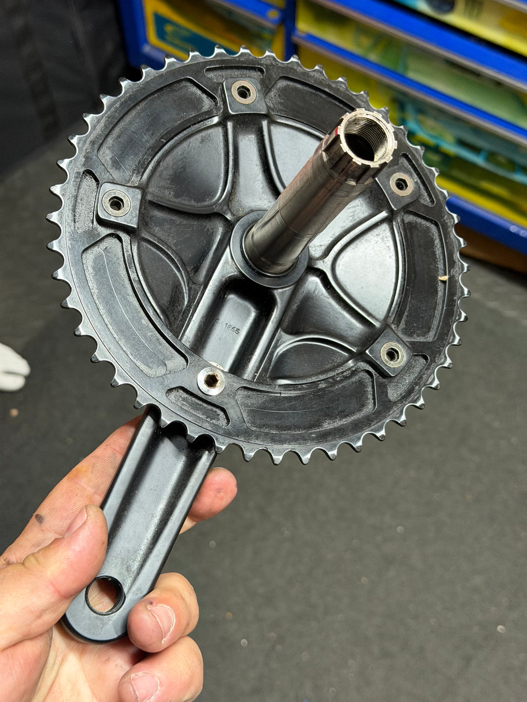 Miche Pistard Air Track Crankset 165mm 48T 144 BCD with BSA bottom bracket