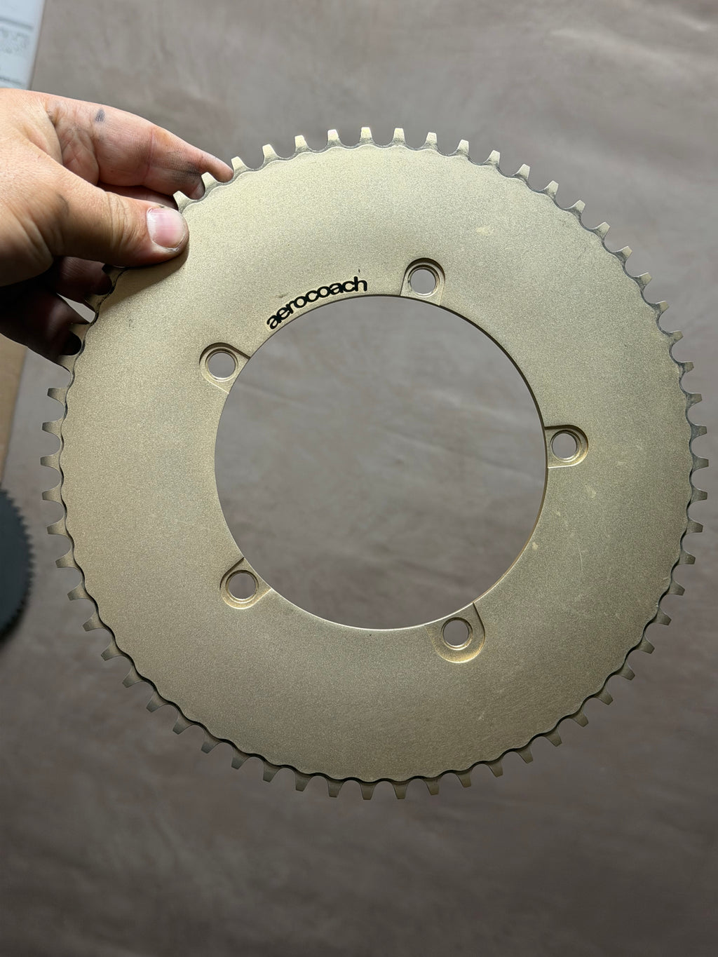 AeroCoach Aten Aluminium Carbon Aero Track Chainring 62T 144 BCD