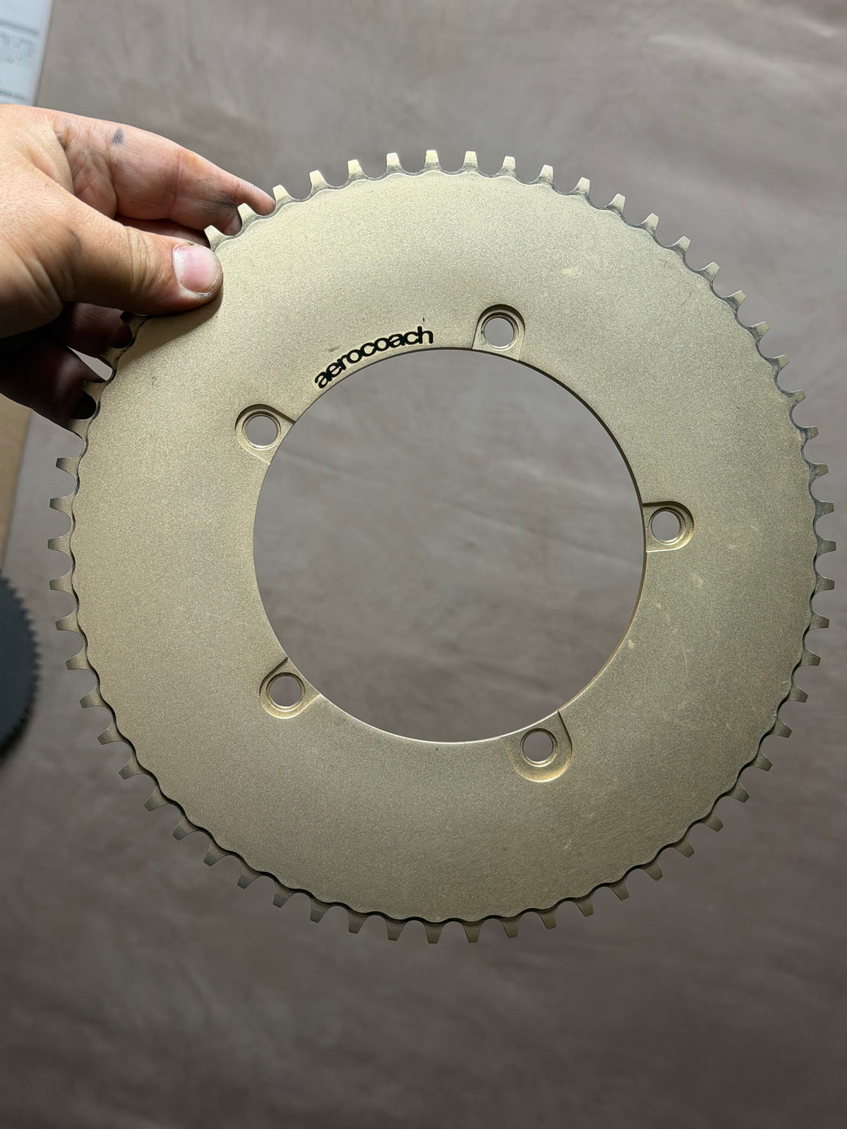 AeroCoach Aten Aluminium Carbon Aero Track Chainring 62T 144 BCD