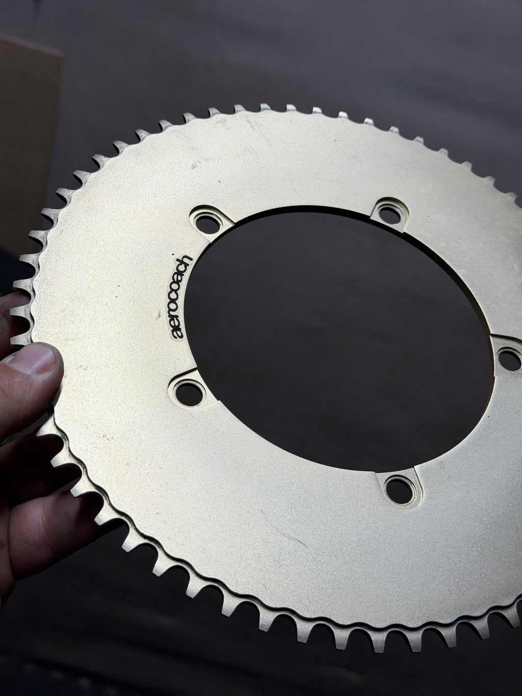 AeroCoach Aten Aluminium Carbon Aero Track Chainring 62T 144 BCD
