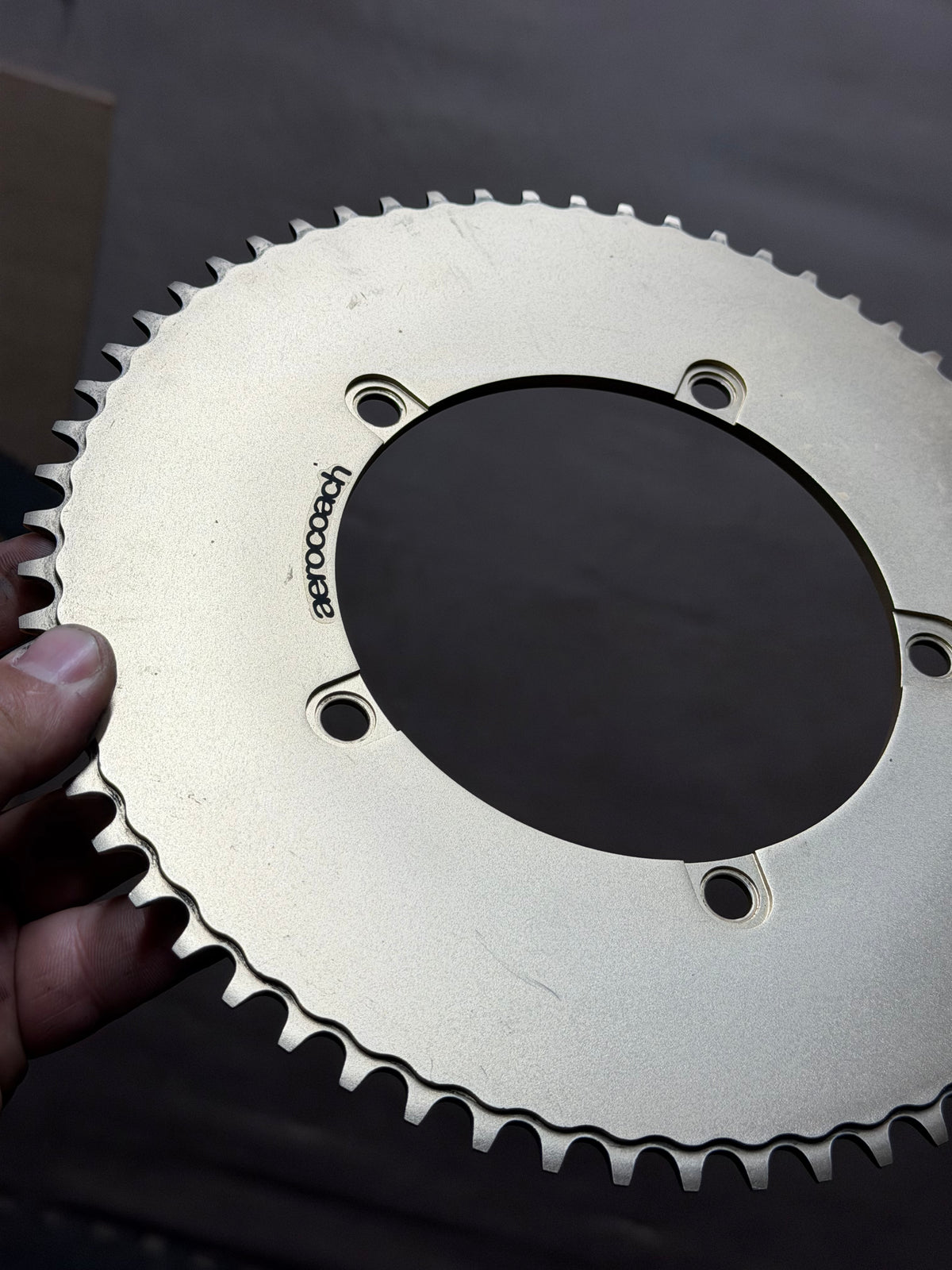 AeroCoach Aten Aluminium Carbon Aero Track Chainring 62T 144 BCD