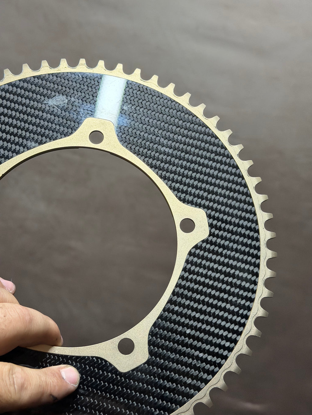 AeroCoach Aten Aluminium Carbon Aero Track Chainring 62T 144 BCD