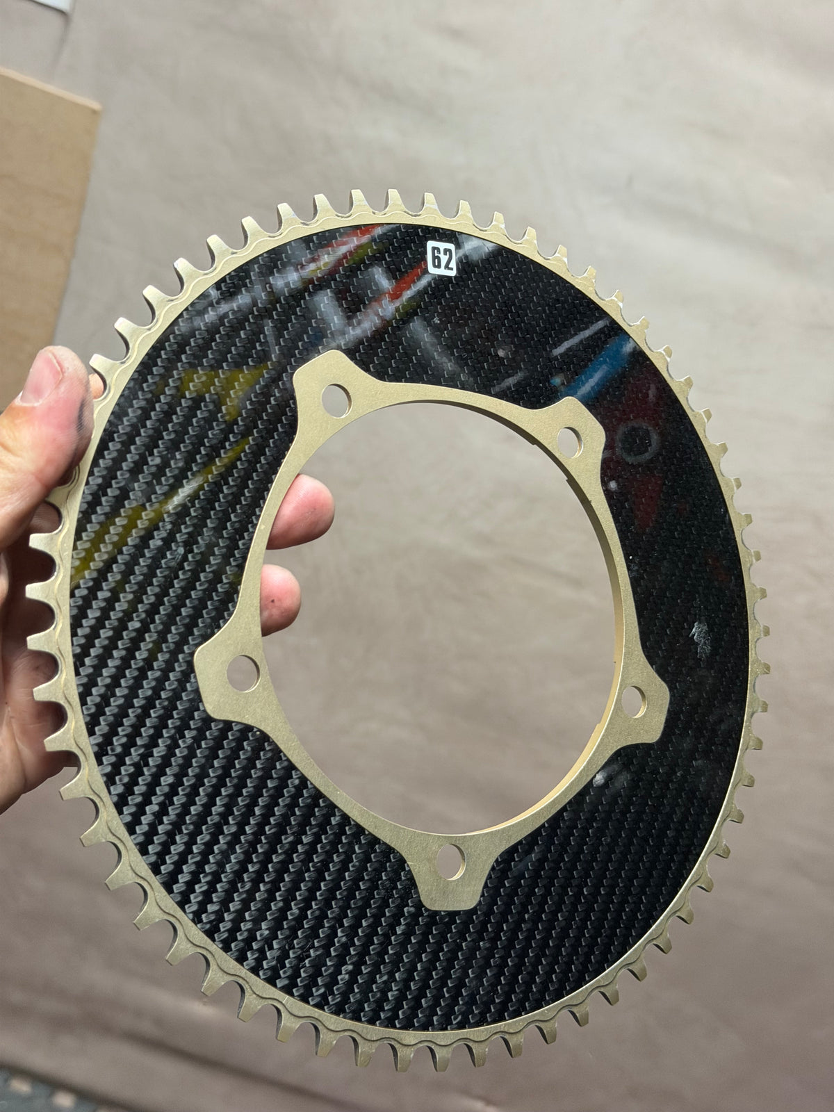 AeroCoach Aten Aluminium Carbon Aero Track Chainring 62T 144 BCD