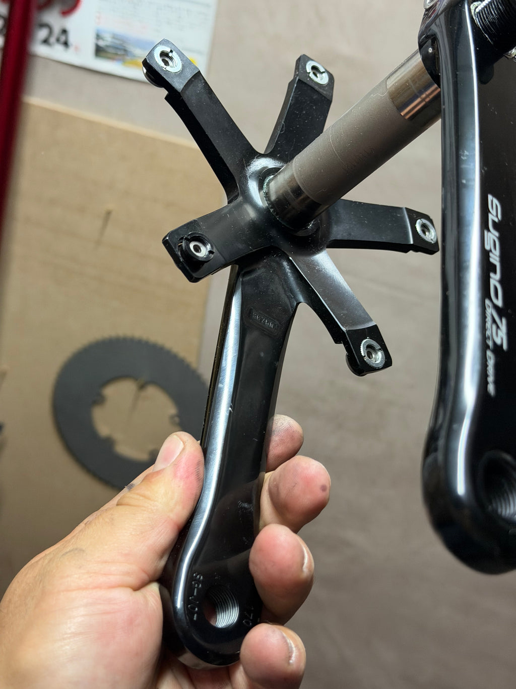 Sugino 75DD Track Crankset 170mm 144 BCD with BSA bottom bracket