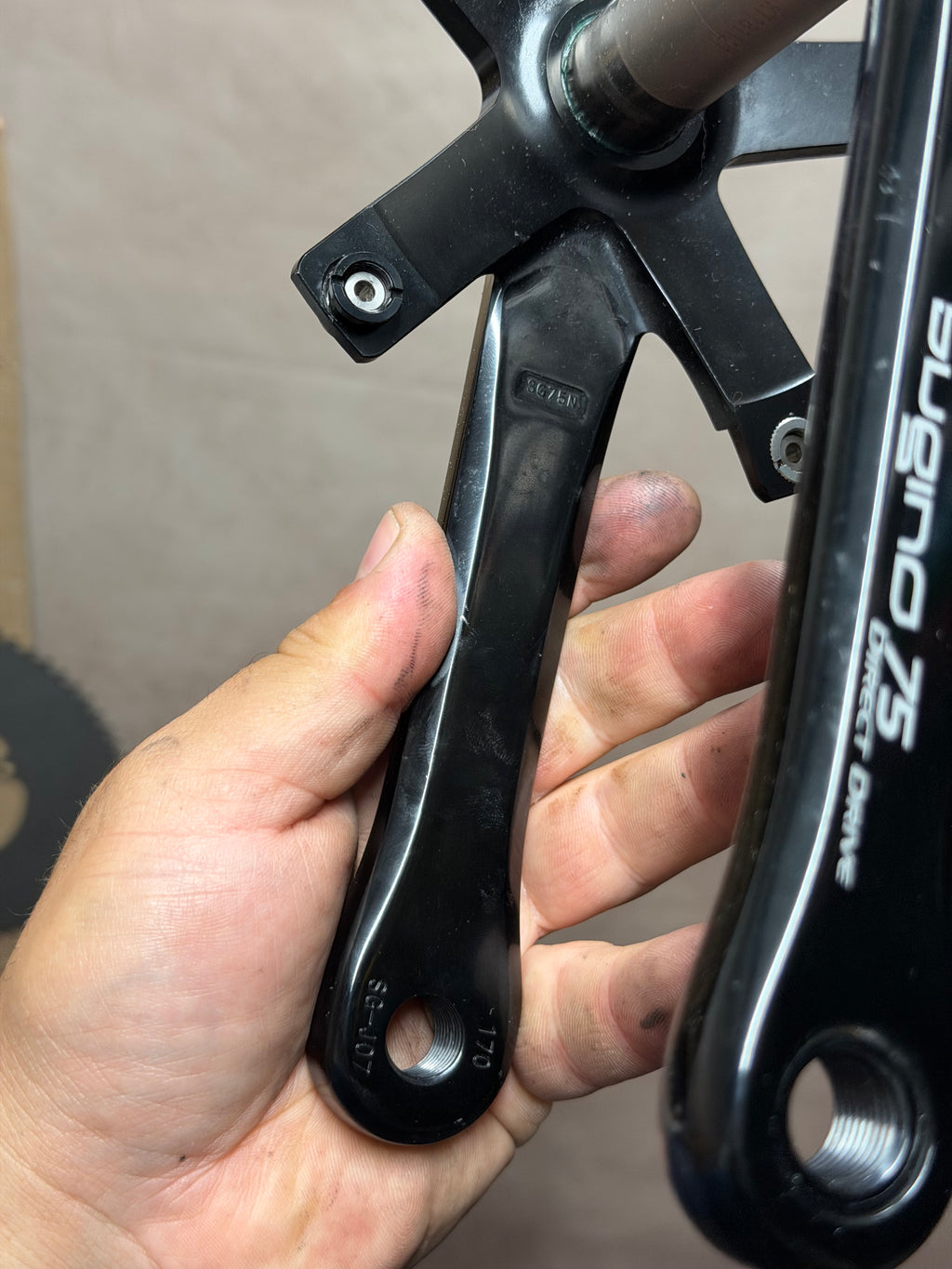 Sugino 75DD Track Crankset 170mm 144 BCD with BSA bottom bracket