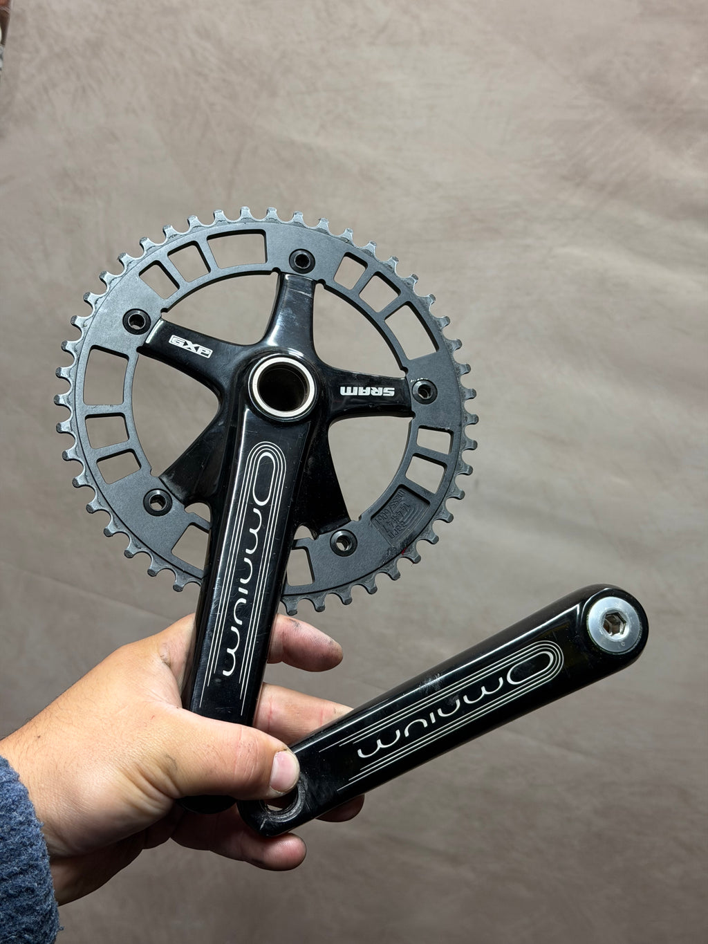 SRAM Omnium Track Crankset 167.5mm, AARN 47T 144 BCD with BSA bottom bracket