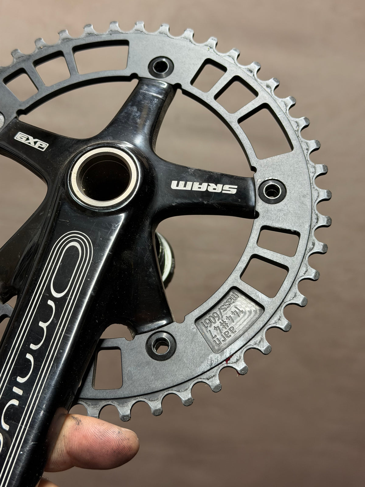 SRAM Omnium Track Crankset 167.5mm, AARN 47T 144 BCD with BSA bottom bracket