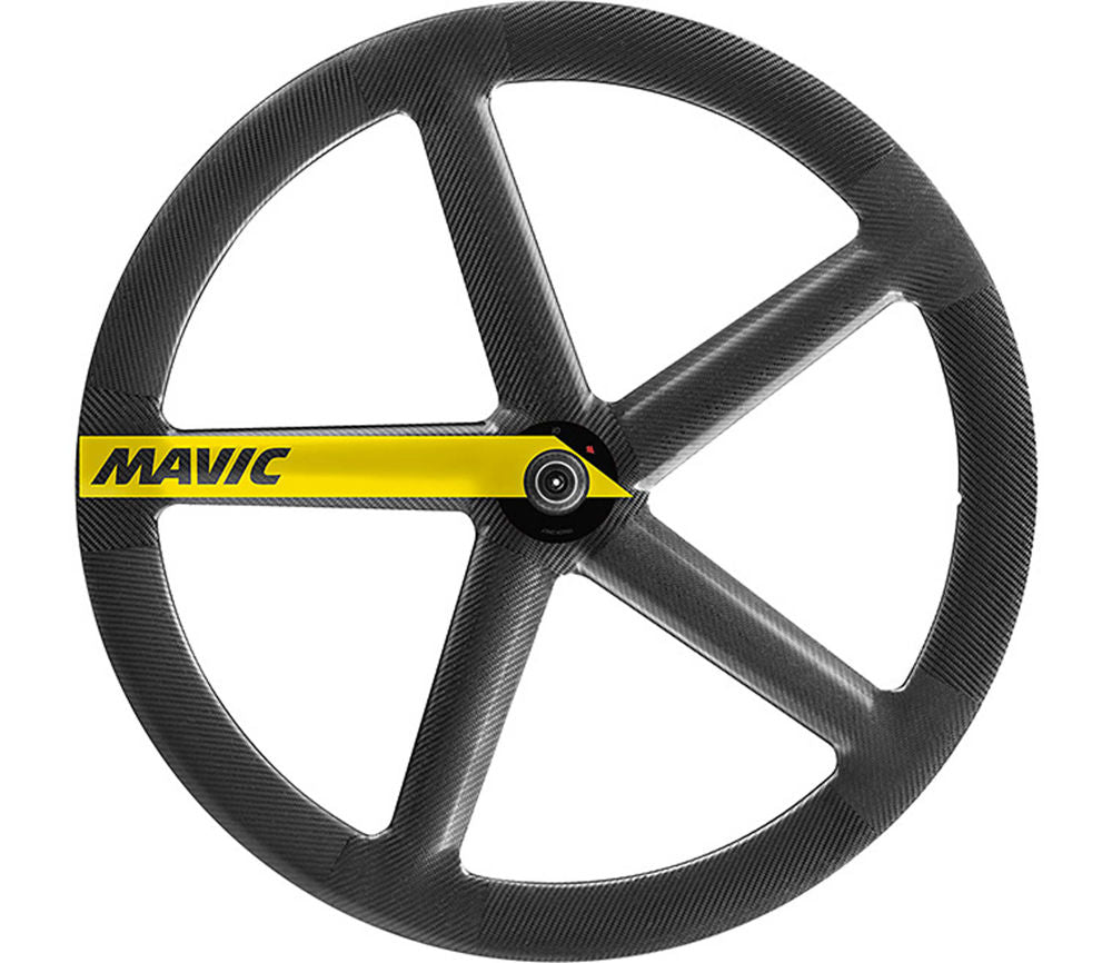 Mavic iO Rio five-spoke carbon tubular front track wheel