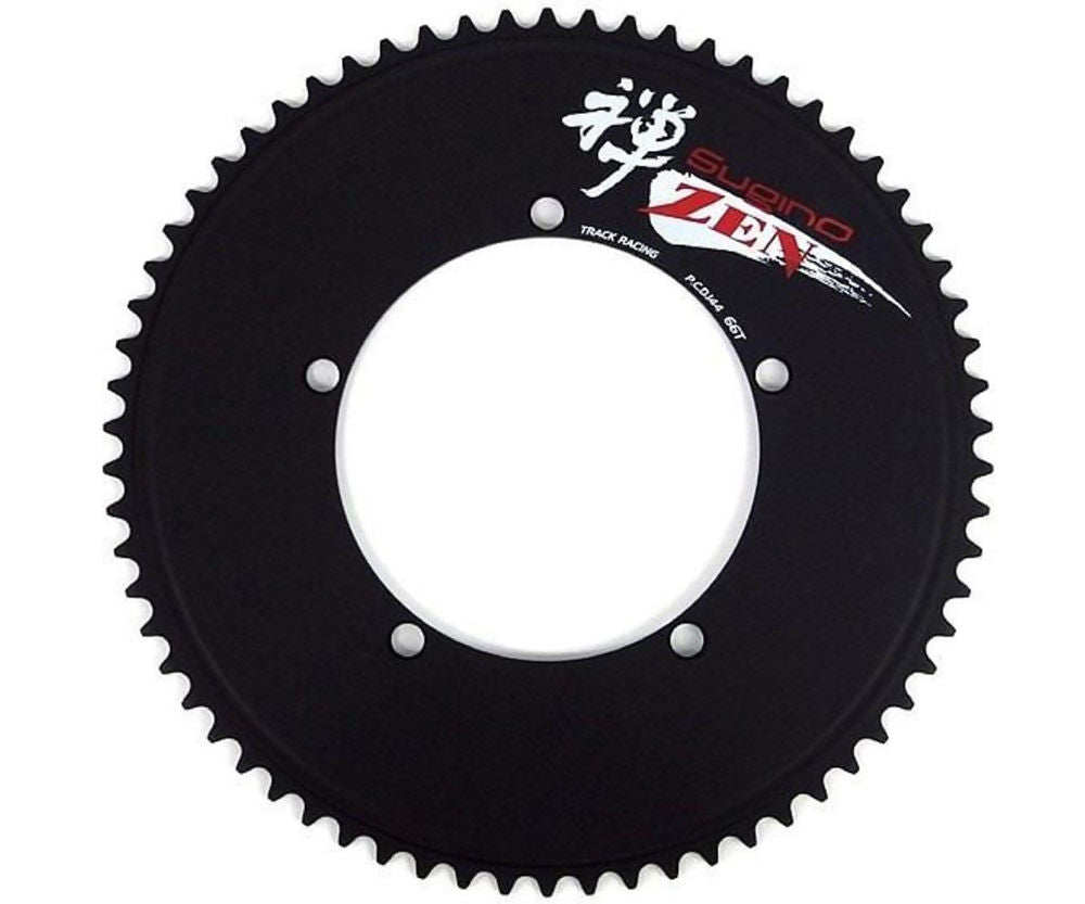 Sugino Big Zen Chainring Black – 144 BCD, 1/8-inch track chain, anodised black