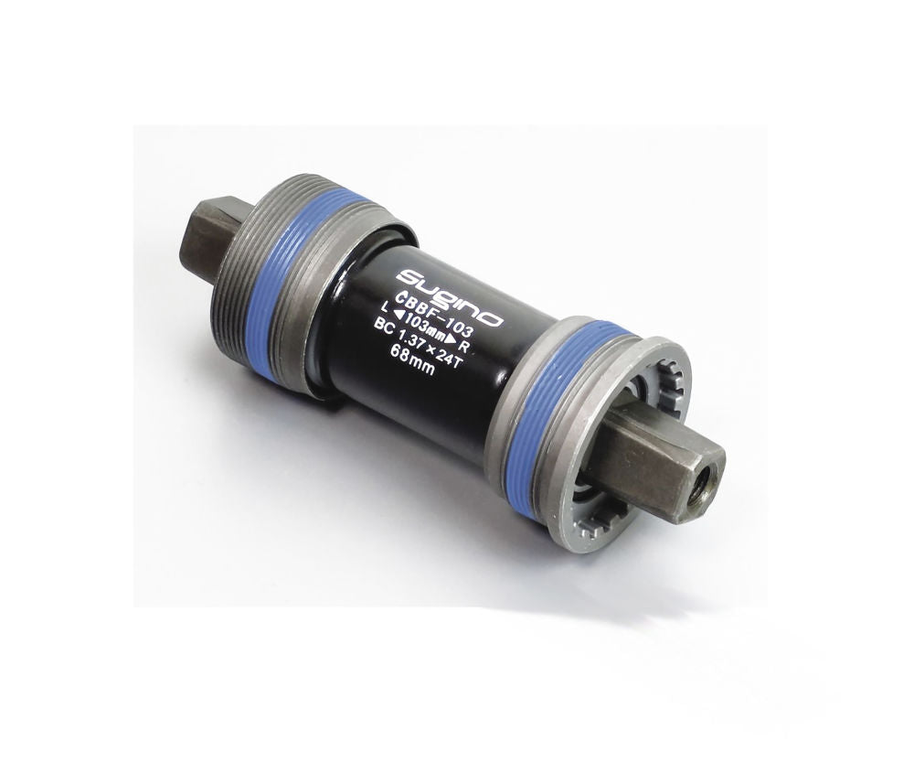 Sugino RD2 Sealed Bearing Cartridge Bottom Bracket 103mm – 103mm JIS square-taper axle, 68mm BSA shell, steel cups