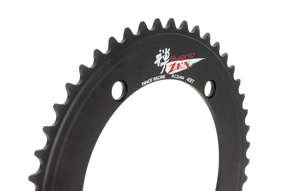 Sugino Zen Chainring Black – 144 BCD, 1/8-inch track chain, black finish