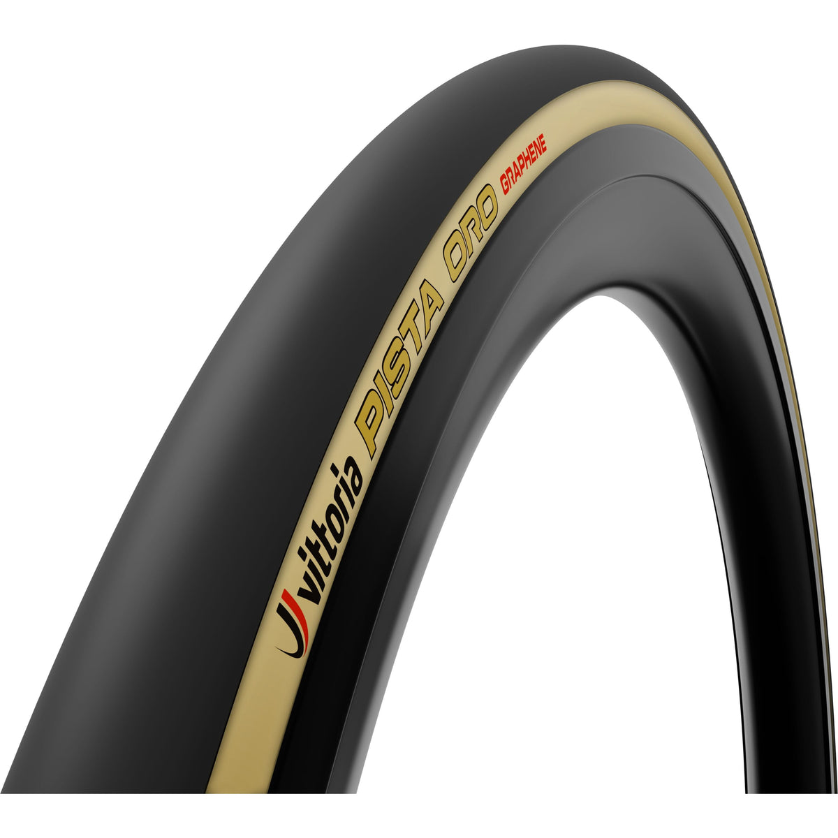 Vittoria Pista Oro G2.0 TLR Track Tyre – Black/Tan – front view