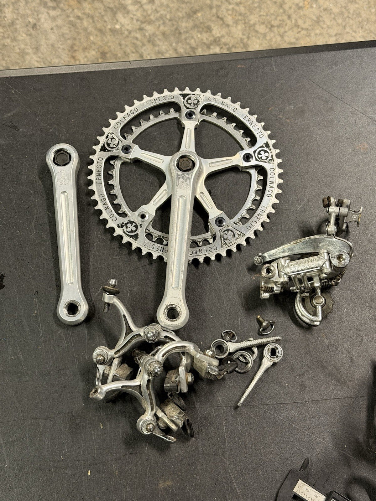 Vintage Campagnolo Super Record Groupset Colnago Chainring Original - product photo | Miclo Bikes