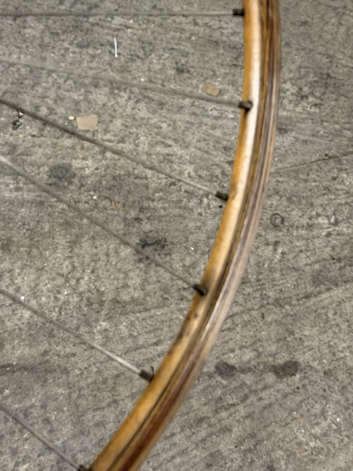 Vintage Campagnolo ROAD WHEELSET 5 SPEED WOODEN Sbi Brusati Rims
