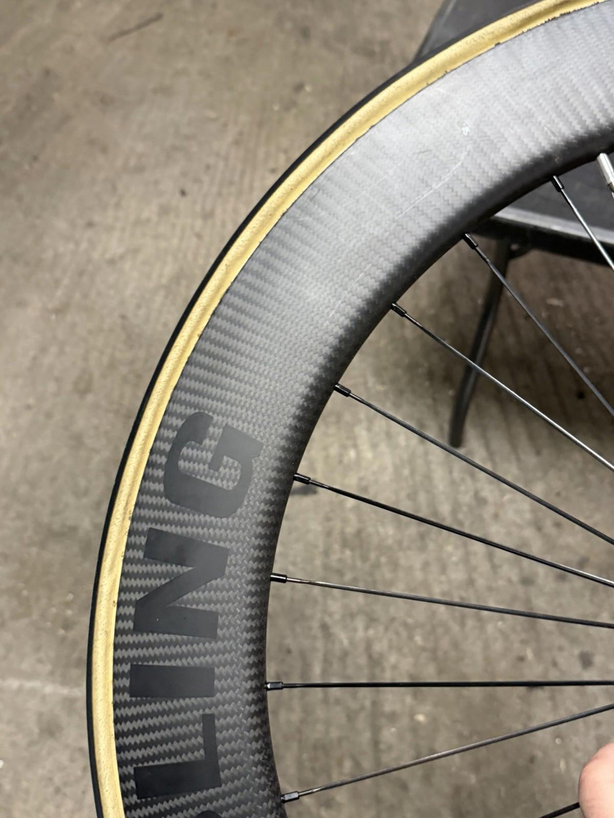 Handsling Track Wheelset Tubular Dura Ace 7600 Hubs Racing Wheels Carbon