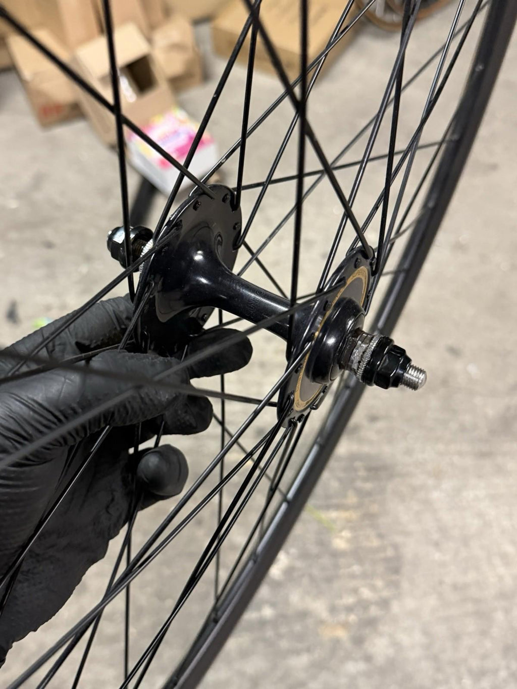 Rare Custom Anodised Suntour Superbe Pro Hubs Track Wheelset Fixed Gear Tubular